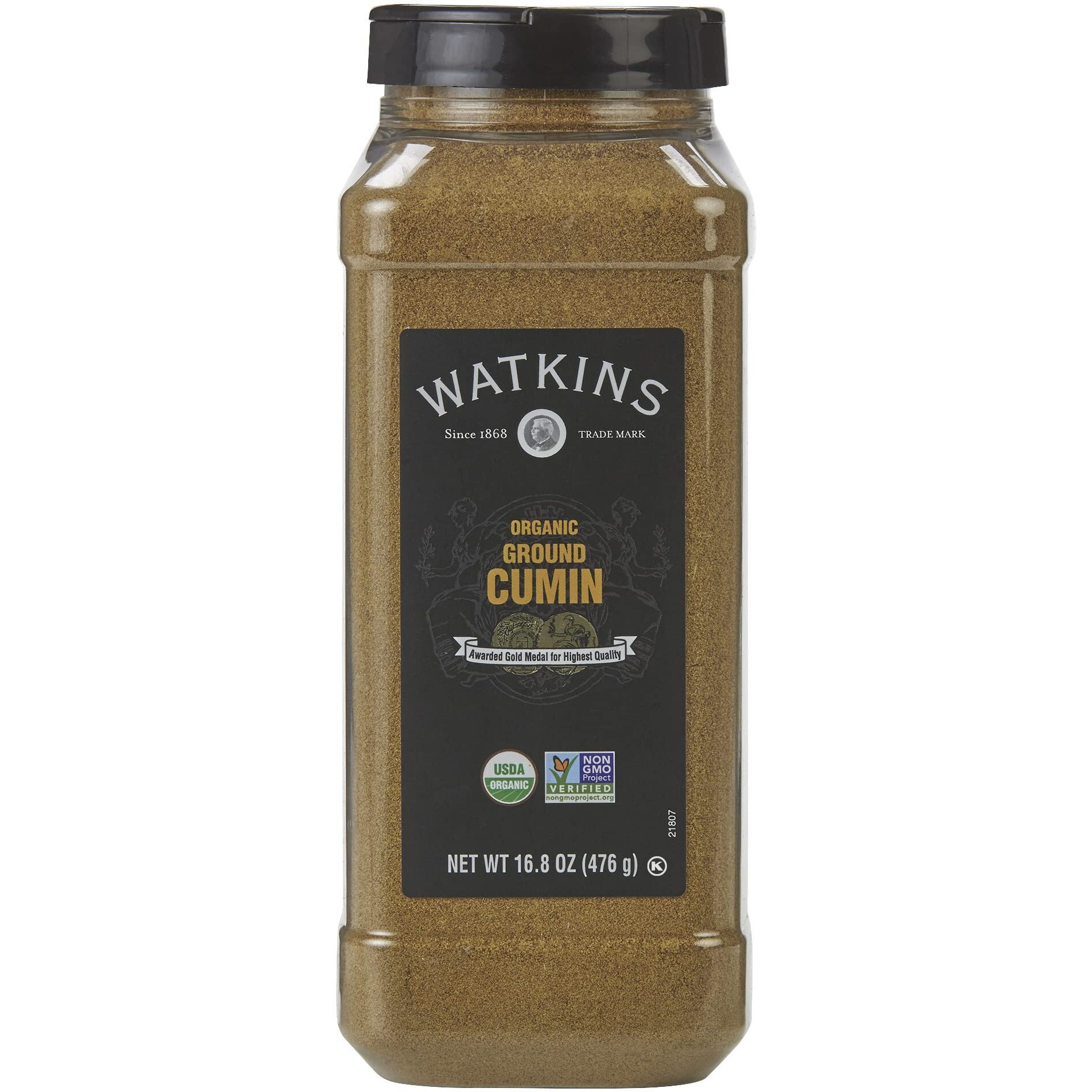 Watkins Gourmet Spice, Organic Ground Cumin, 16.8 Oz. Bottle, 1 Count (21807)