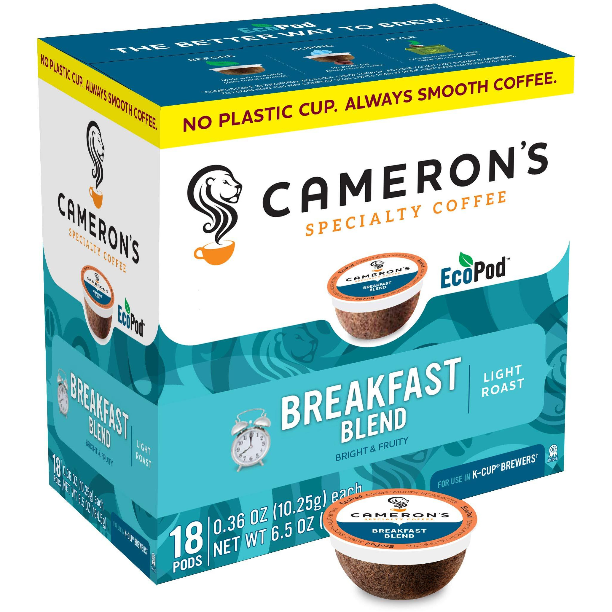 Cameron's Coffee Single Serve Pods, Breakfast Blend, 18 Count (Pack Of 1)