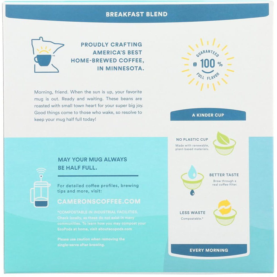 Cameron's Coffee Single Serve Pods, Breakfast Blend, 32 Count (Pack Of 1)