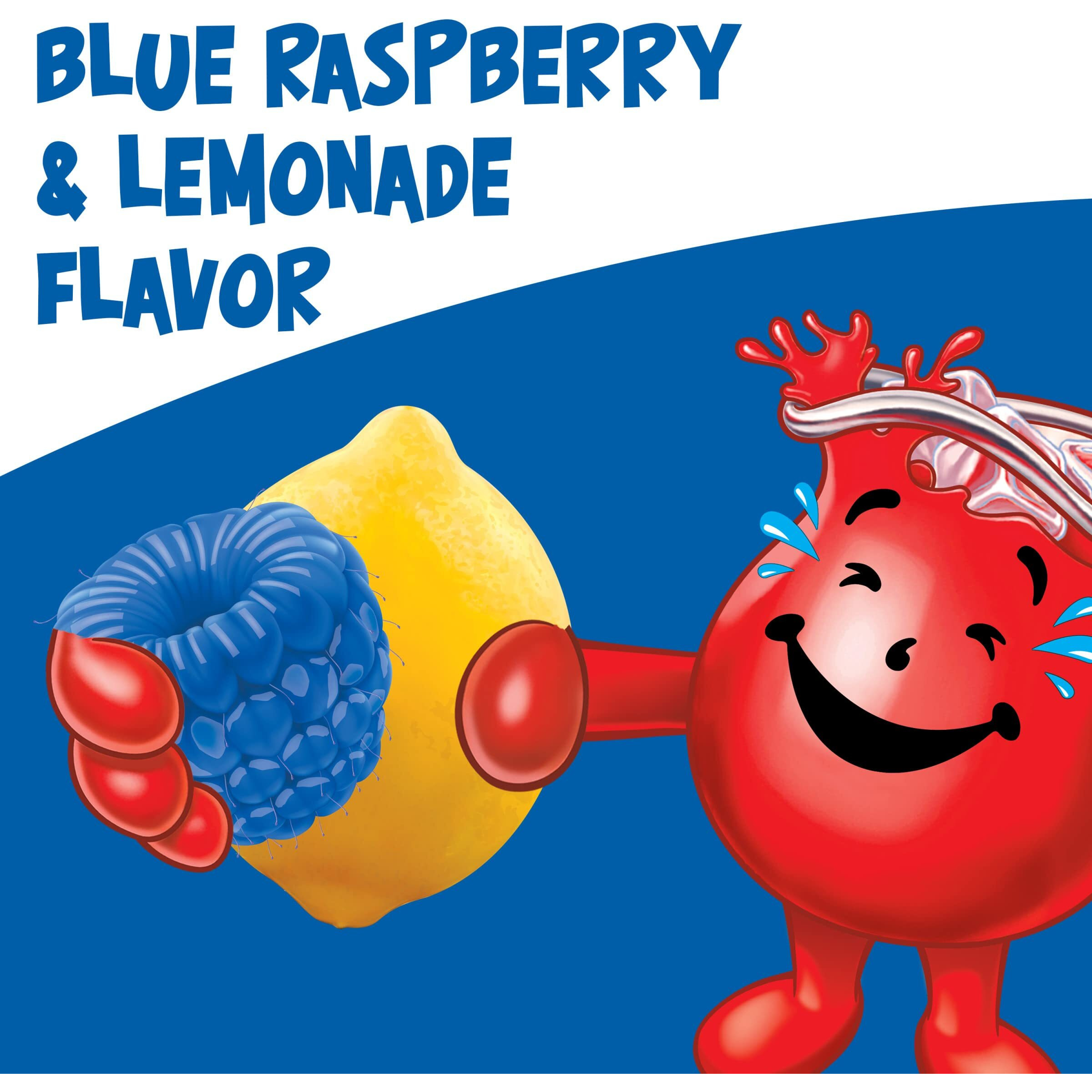 Kool-Aid Caffeine Free Blue Raspberry Lemonade Sweetened Powdered Drink Mix 12 Count 20 Oz Canisters