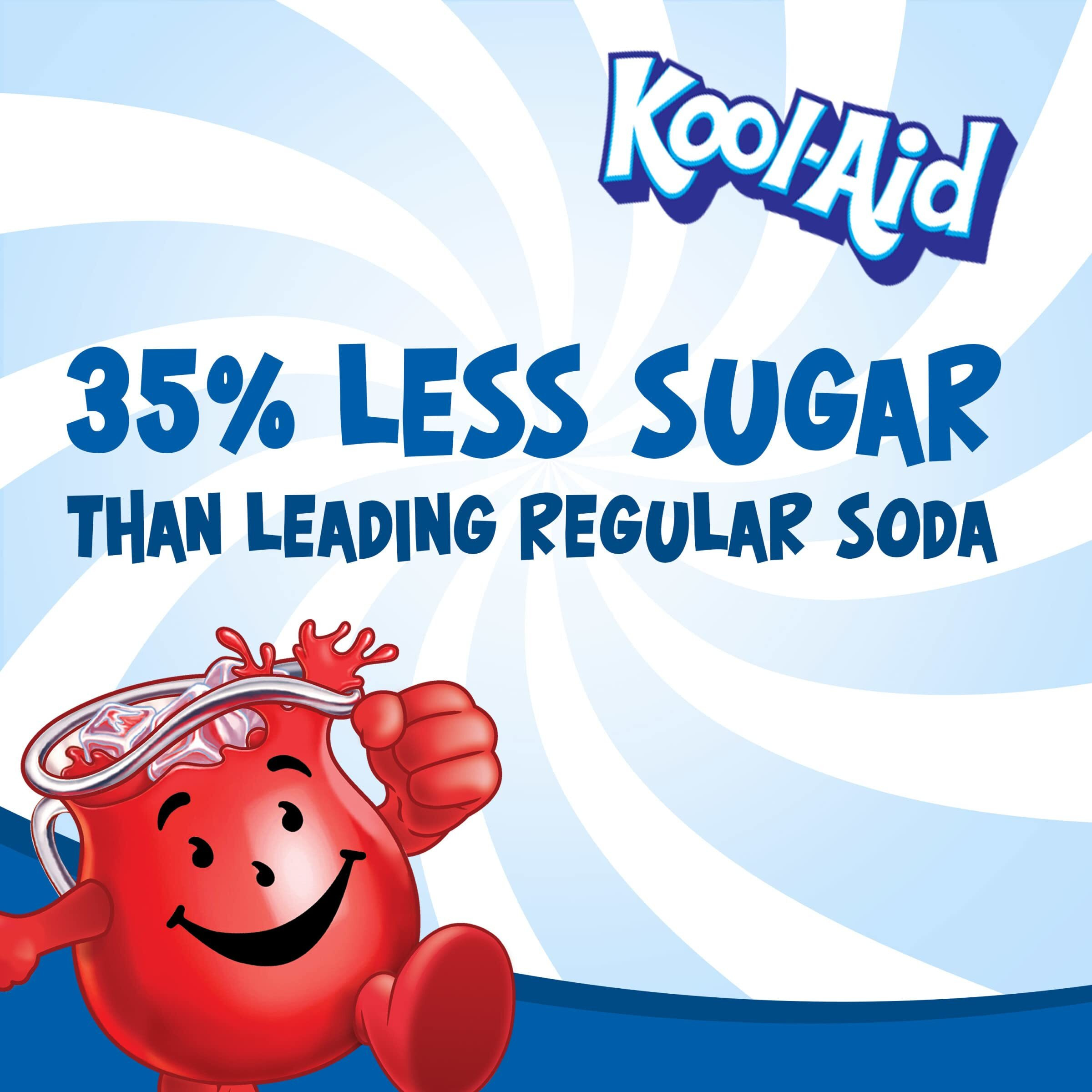 Kool-Aid Caffeine Free Blue Raspberry Lemonade Sweetened Powdered Drink Mix 12 Count 20 Oz Canisters
