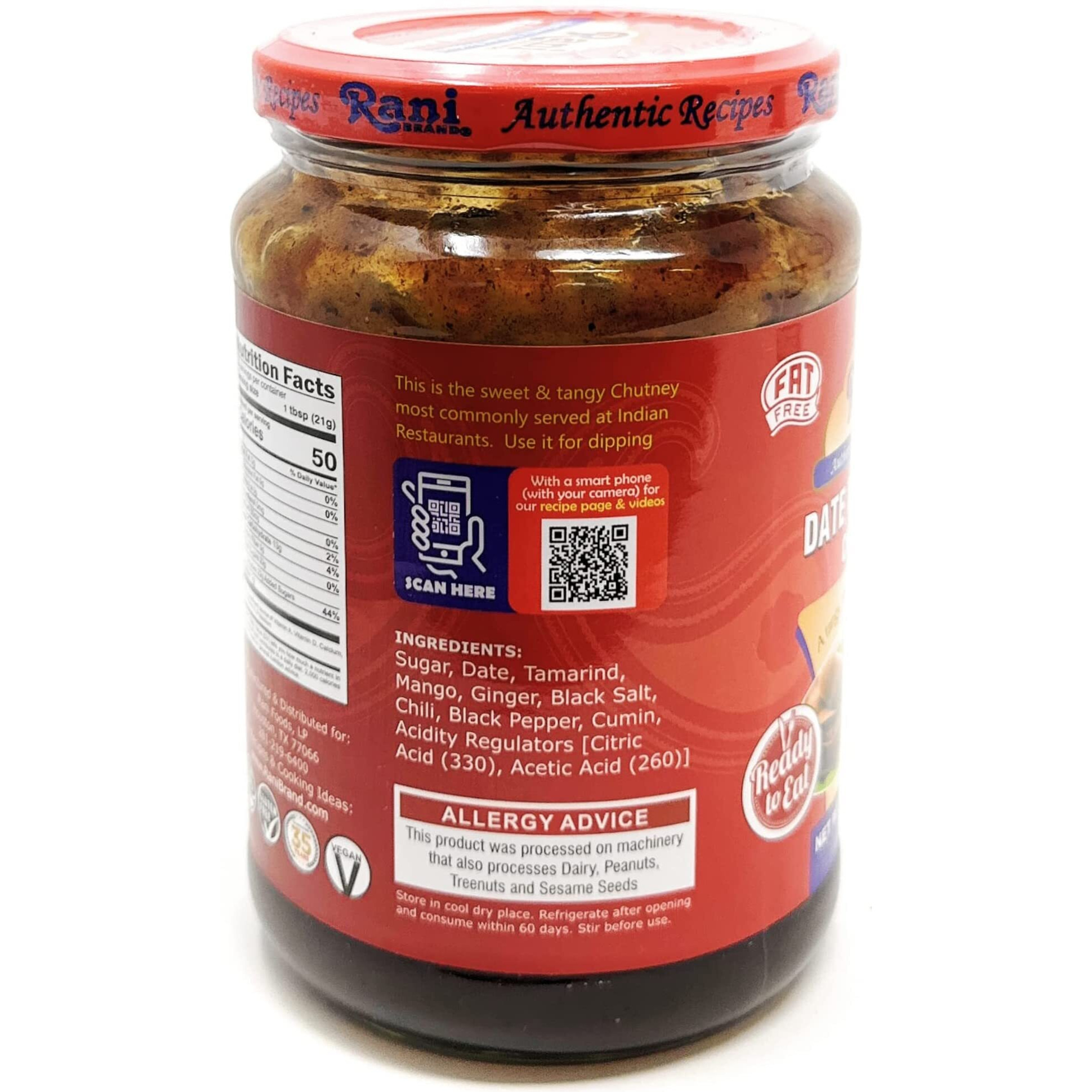 Rani Dates & Tamarind (Imli) Chutney 26.5Oz (750G) Glass Jar, Ready To Eat, Vegan ~ Gluten Free | Non-Gmo | No Colors | Indian Origin