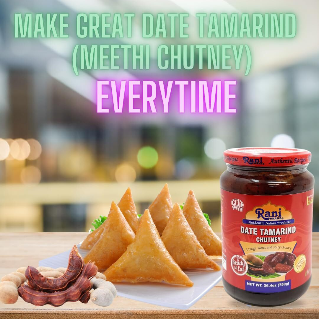 Rani Dates & Tamarind (Imli) Chutney 26.5Oz (750G) Glass Jar, Ready To Eat, Vegan ~ Gluten Free | Non-Gmo | No Colors | Indian Origin