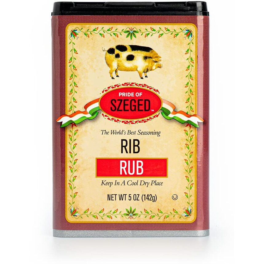 Pride Of Szeged Rib Rub, Bbq, Pork And Beef Seasoning Spice Mix, 5Oz. Tin, 1-Count