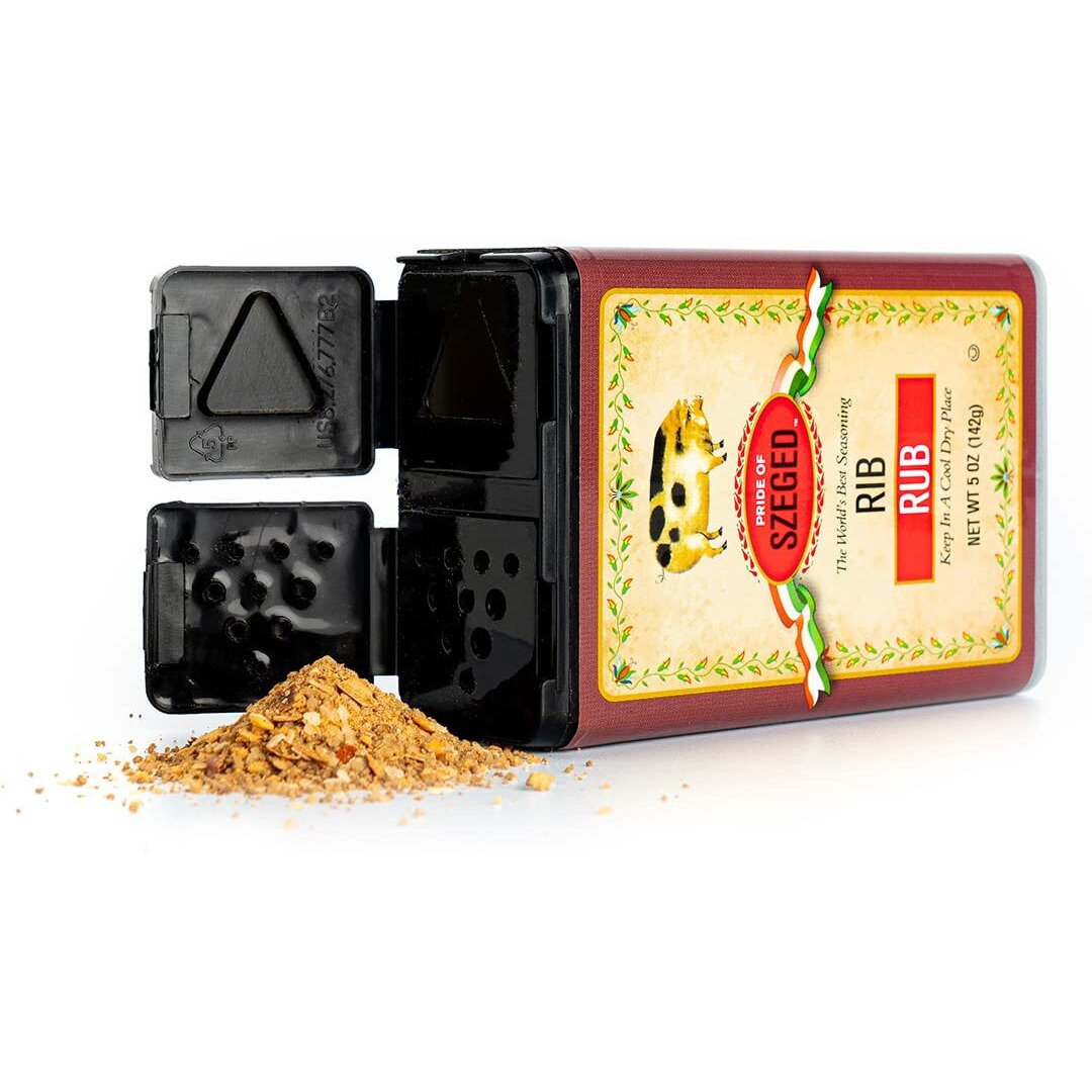 Pride Of Szeged Rib Rub, Bbq, Pork And Beef Seasoning Spice Mix, 5Oz. Tin, 1-Count