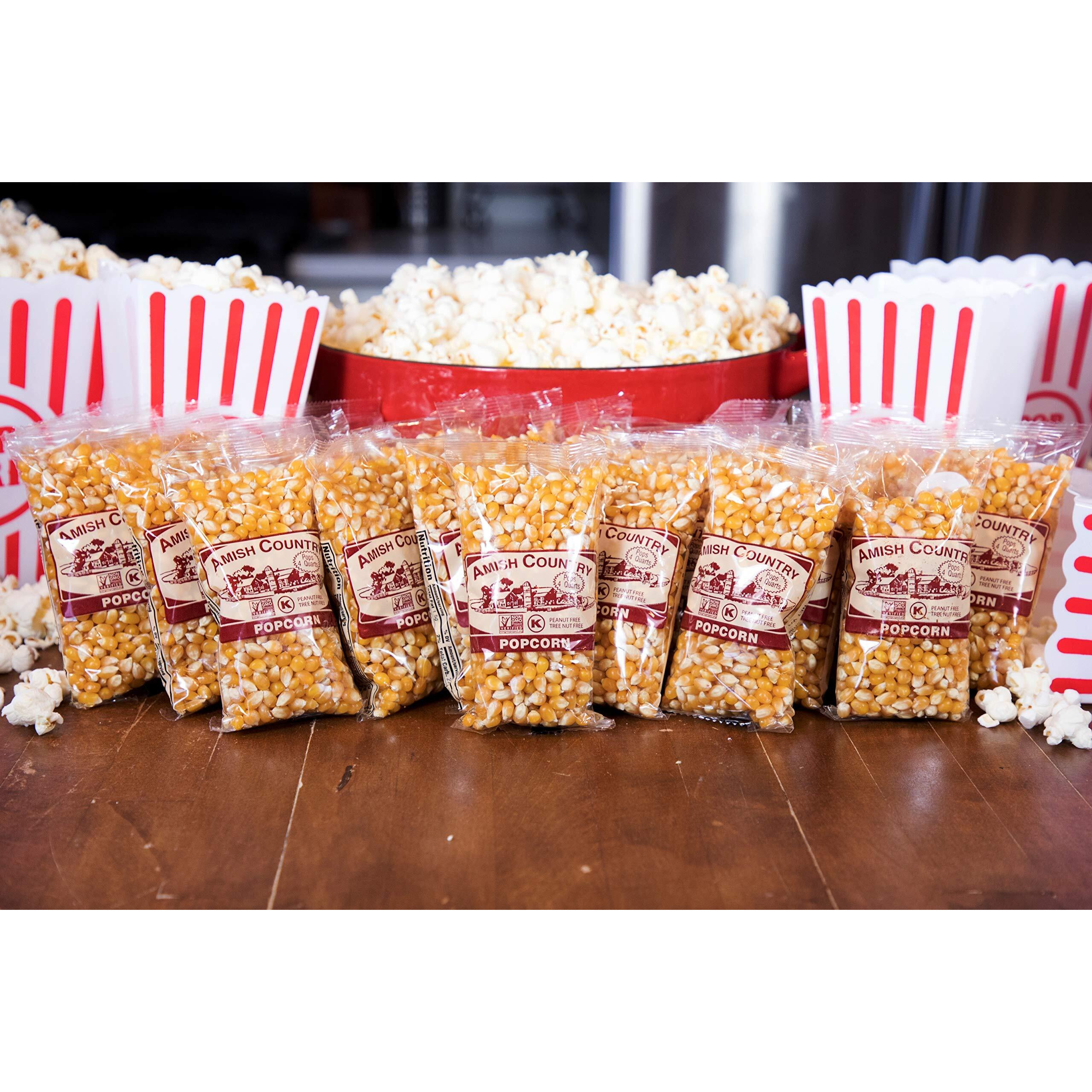 Amish Country Popcorn | 24-4 Oz Bags - Medium Yellow Popcorn | Old Fashioned, Non-Gmo And Gluten Free