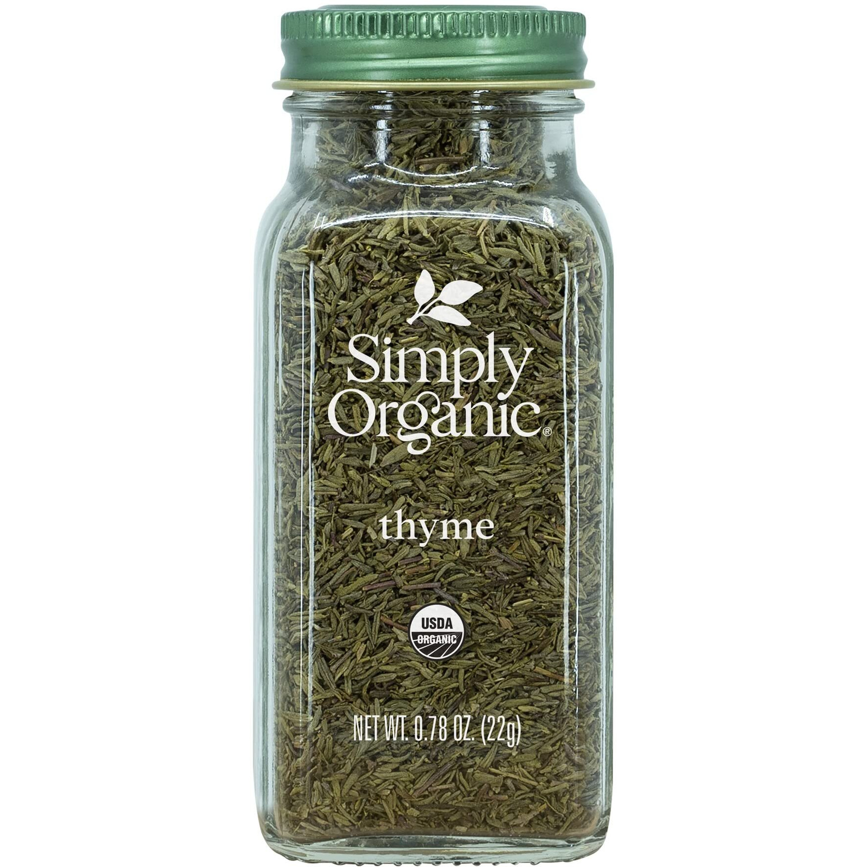 Simply Organic Whole Thyme Leaf, Certified Organic | 0.78 Oz | Pack Of 2 | Thymus Vulgaris L.