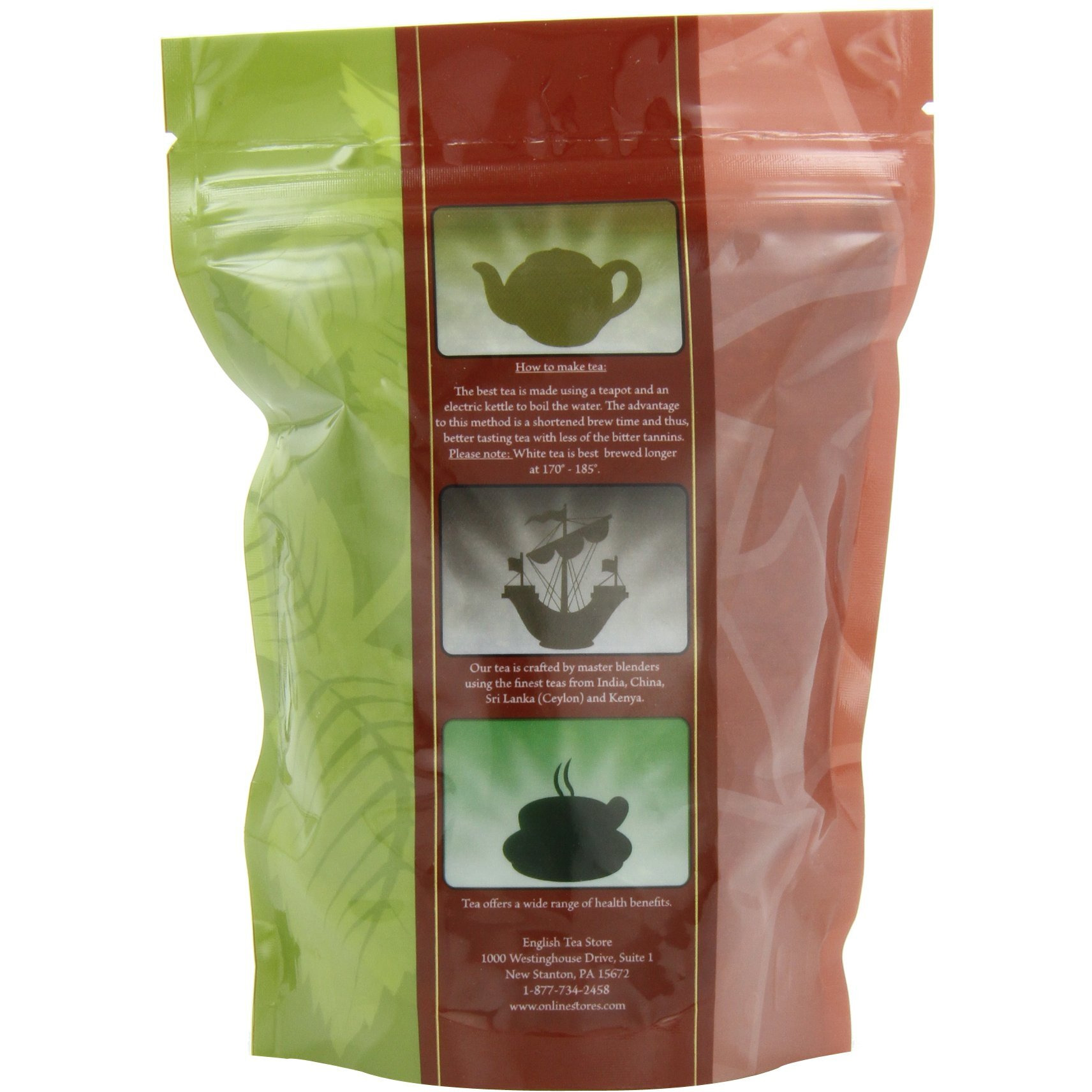 English Tea Store Loose Leaf, Lavender Caffeine Free Herbal Tea Pouches, 2 Ounce