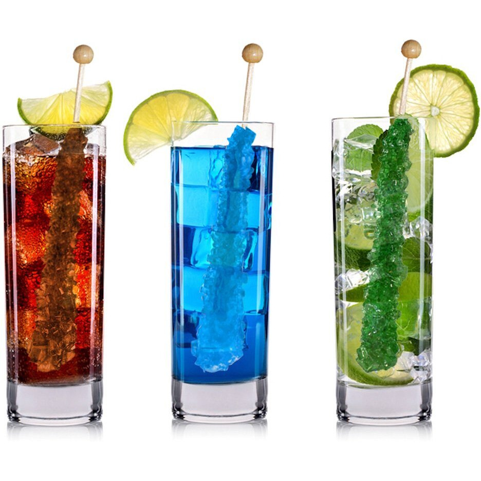 Extra Large Rock Candy Sticks 12 Blue Rock Candy Sticks - Blue Raspberry - Individually Wrapped For Weddings, Bridal Showers, Candy Buffet, Party Favors, Old Fashioned Espeez Bulk Candy On A Stick