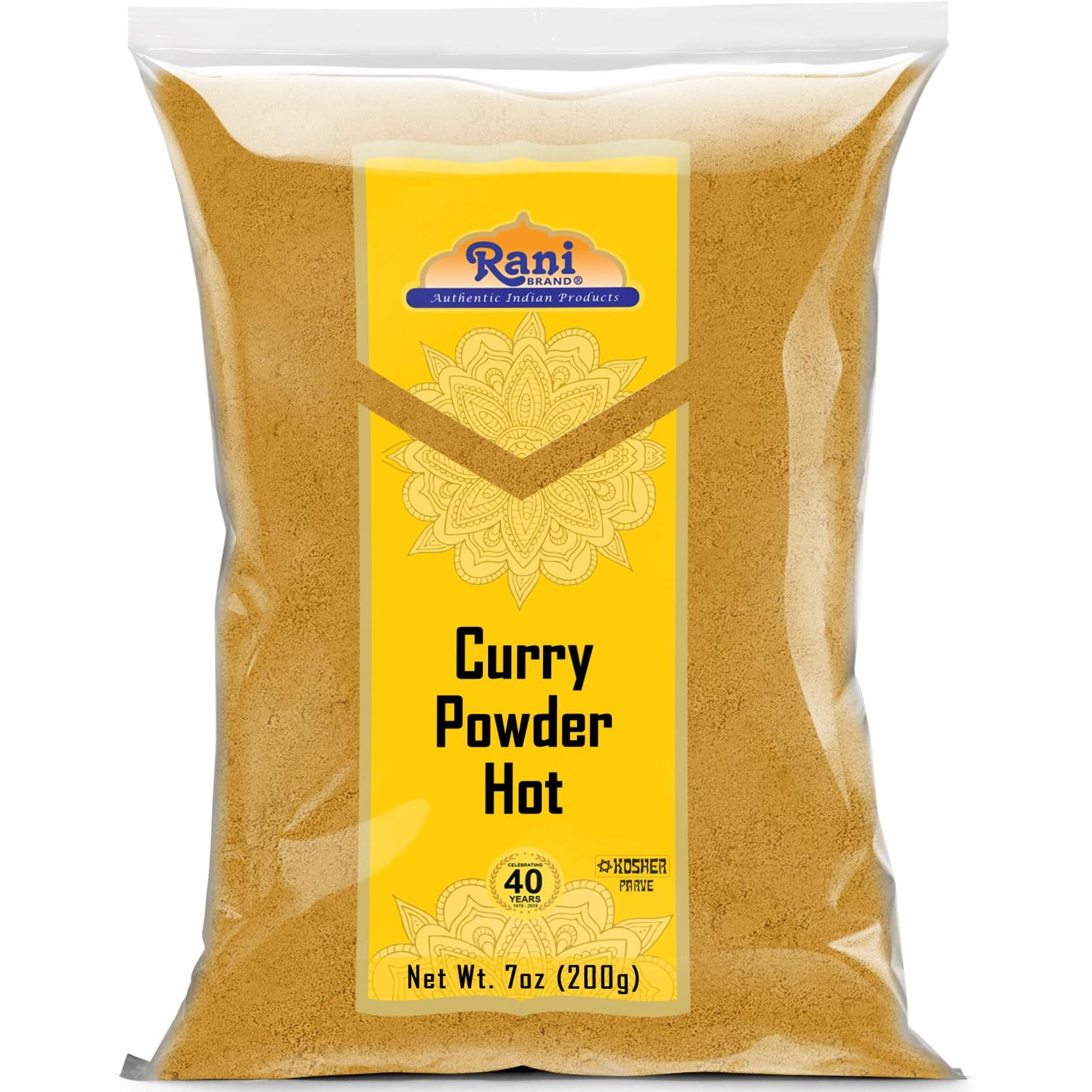 Rani Curry Powder Hot (11-Spice Authentic Indian Blend) 7Oz (200G) ~ All Natural | Salt-Free | Vegan | No Colors | Gluten Friendly | Non-Gmo | Kosher | Indian Origin