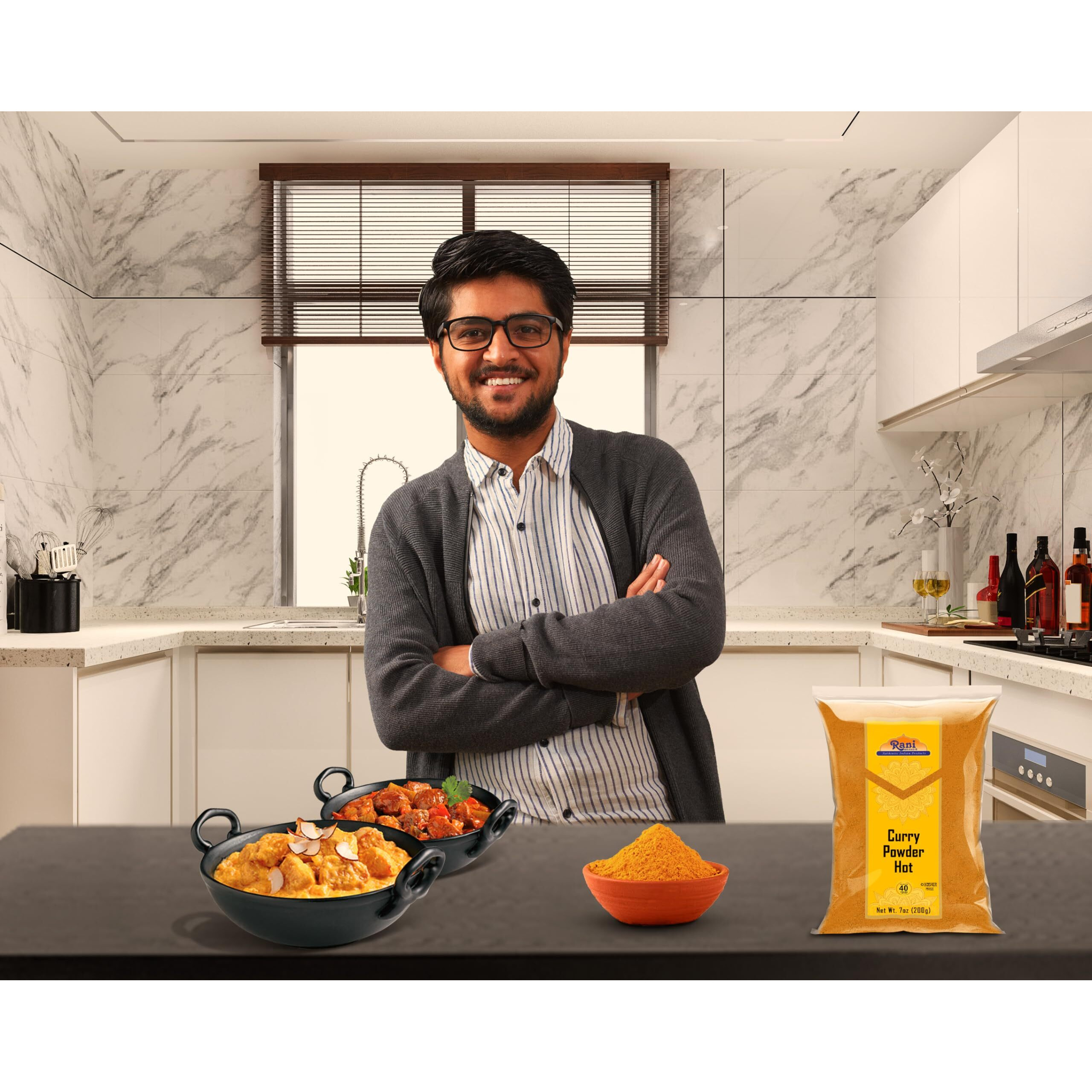 Rani Curry Powder Hot (11-Spice Authentic Indian Blend) 7Oz (200G) ~ All Natural | Salt-Free | Vegan | No Colors | Gluten Friendly | Non-Gmo | Kosher | Indian Origin