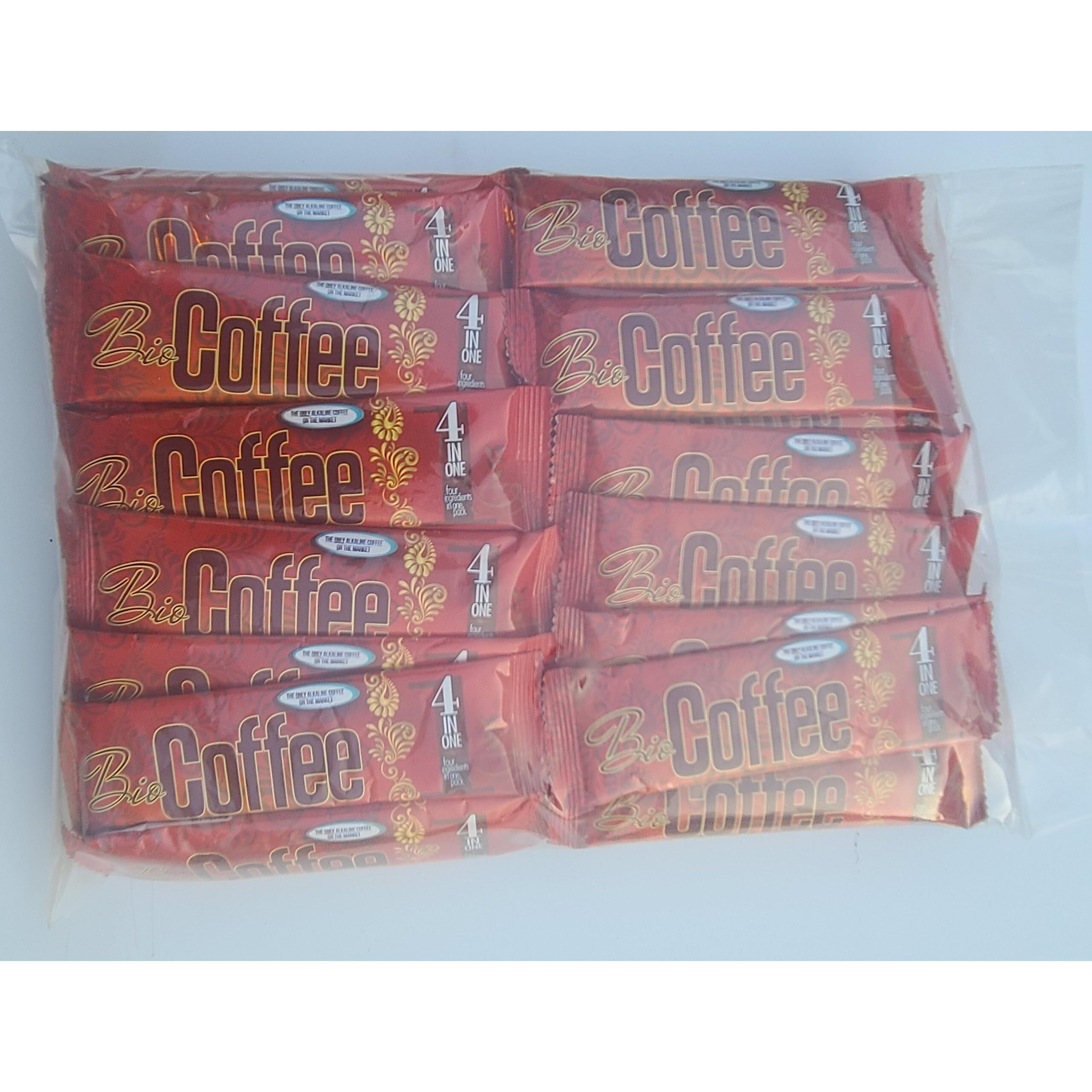 Bio Coffee - New - First Organic Instant Non-Dairy Alkaline Coffee (50 Sachet Bag)