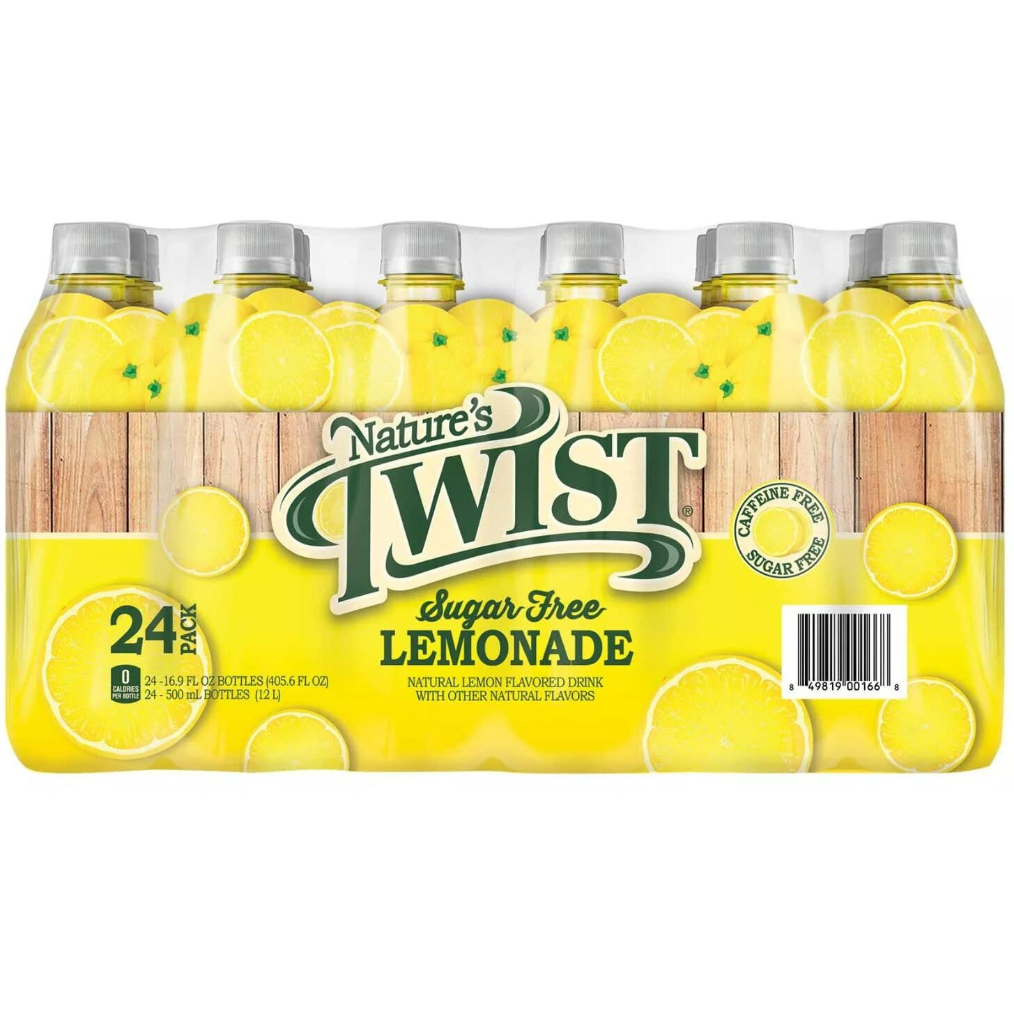 Nature's Twist Sugar Free Lemonade 24 Pack, 405.6 Fl Oz (Pack Of 24)