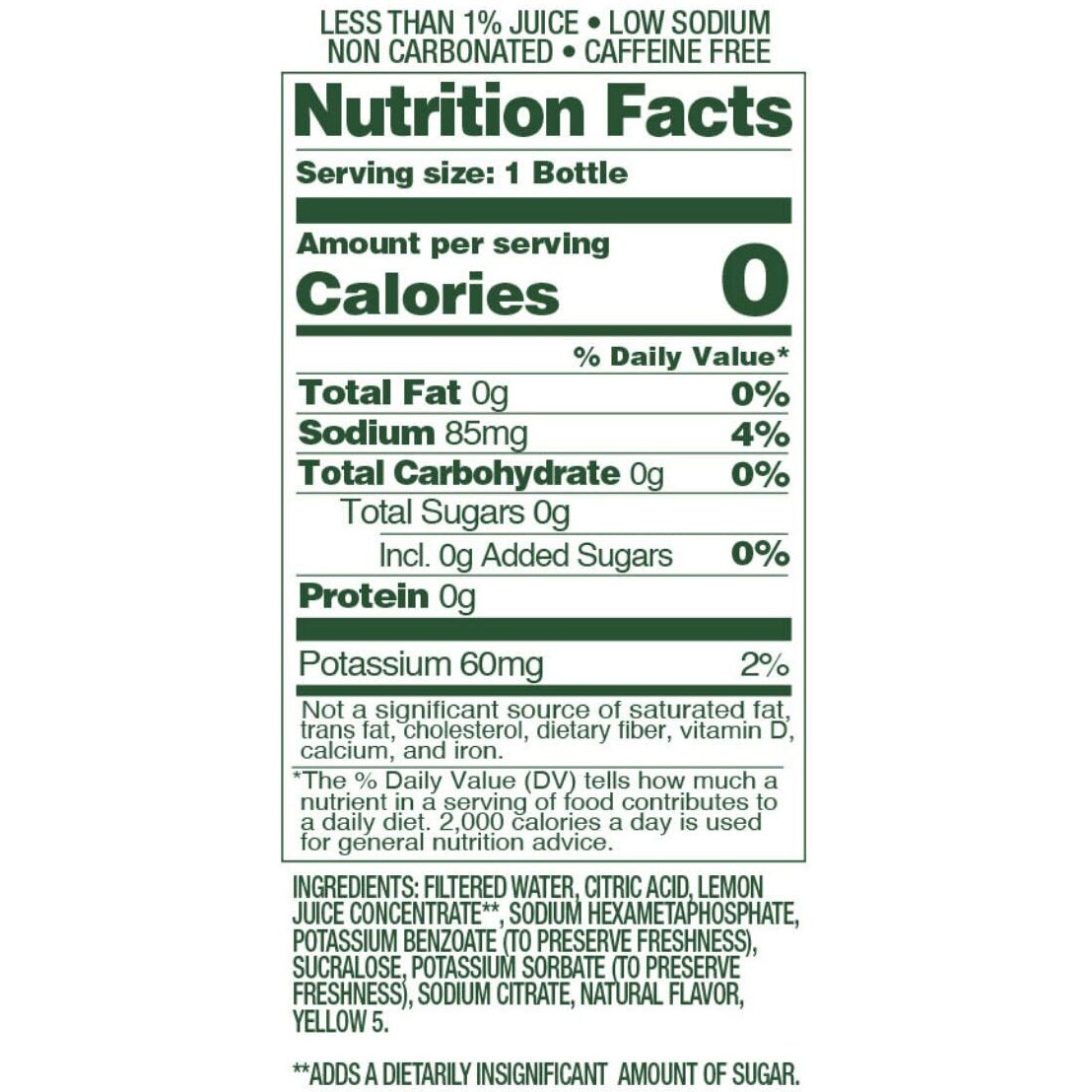 Nature's Twist Sugar Free Lemonade 24 Pack, 405.6 Fl Oz (Pack Of 24)