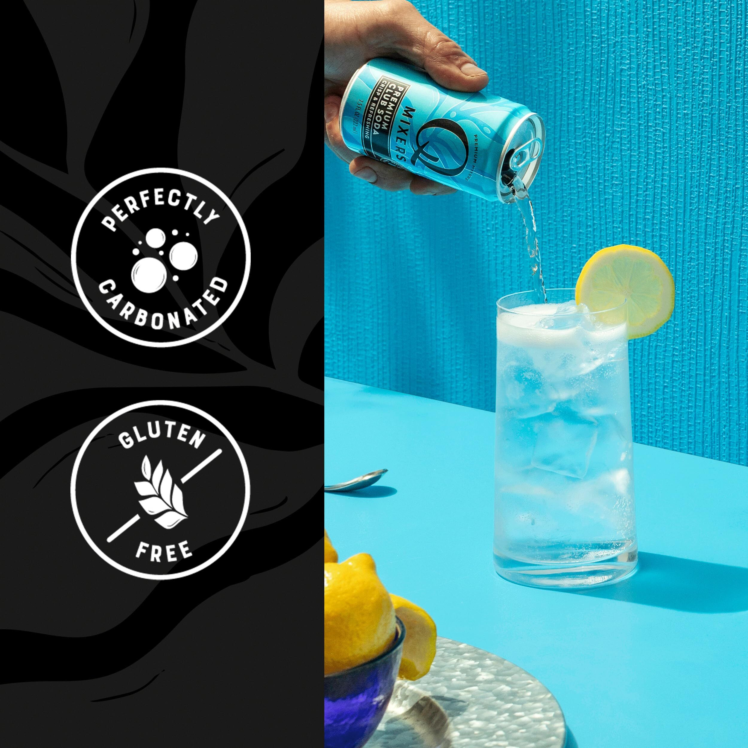 Q Mixers Club Soda, Premium Cocktail Mixer Made With Real Ingredients, 7.5 Fl Oz (Pack Of 24)