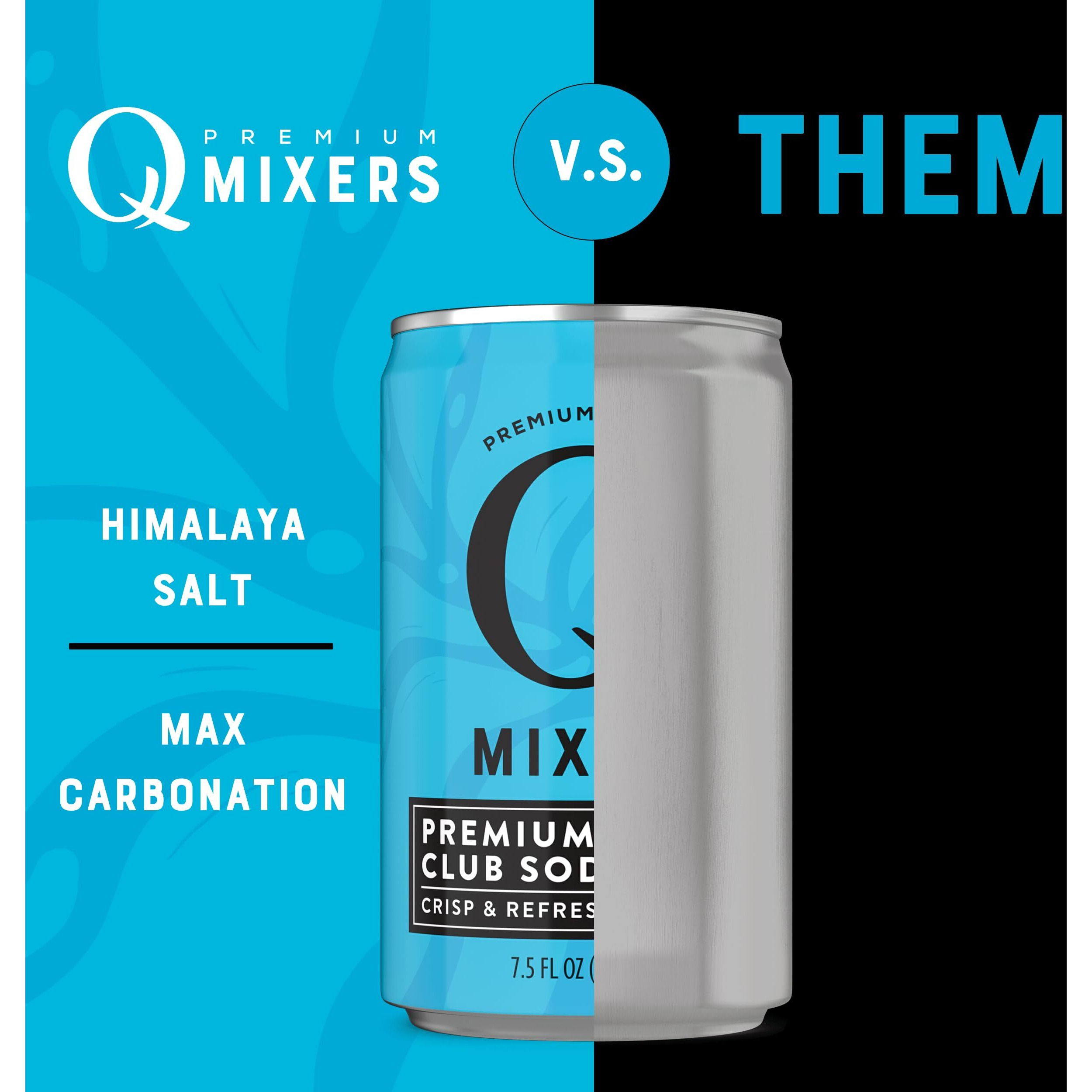 Q Mixers Club Soda, Premium Cocktail Mixer Made With Real Ingredients, 7.5 Fl Oz (Pack Of 24)