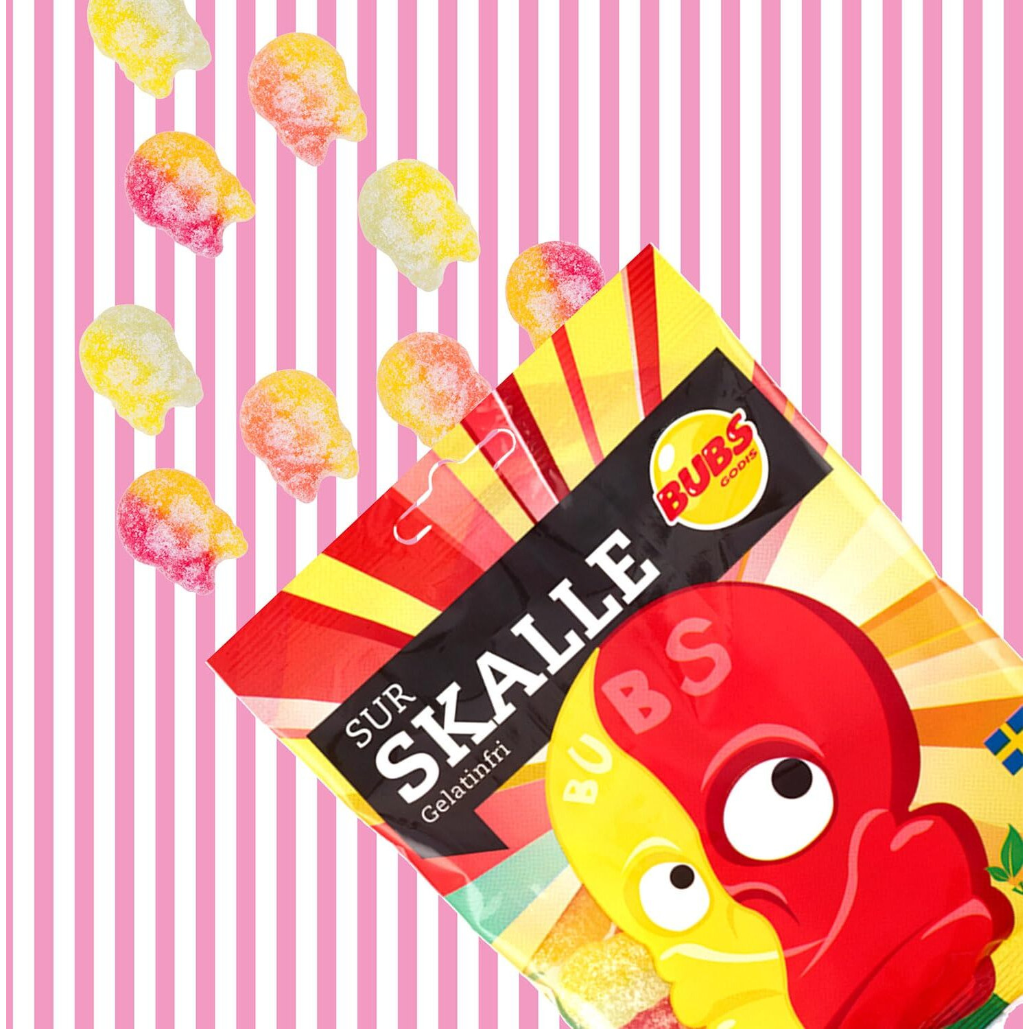 Swedish Candy Mix - Goody Bubs Candy Ovals - Skull Candy - Swedish Candy Bubs Godis - Ahlgrens Bilar Swedish Candy - Zoo Candy