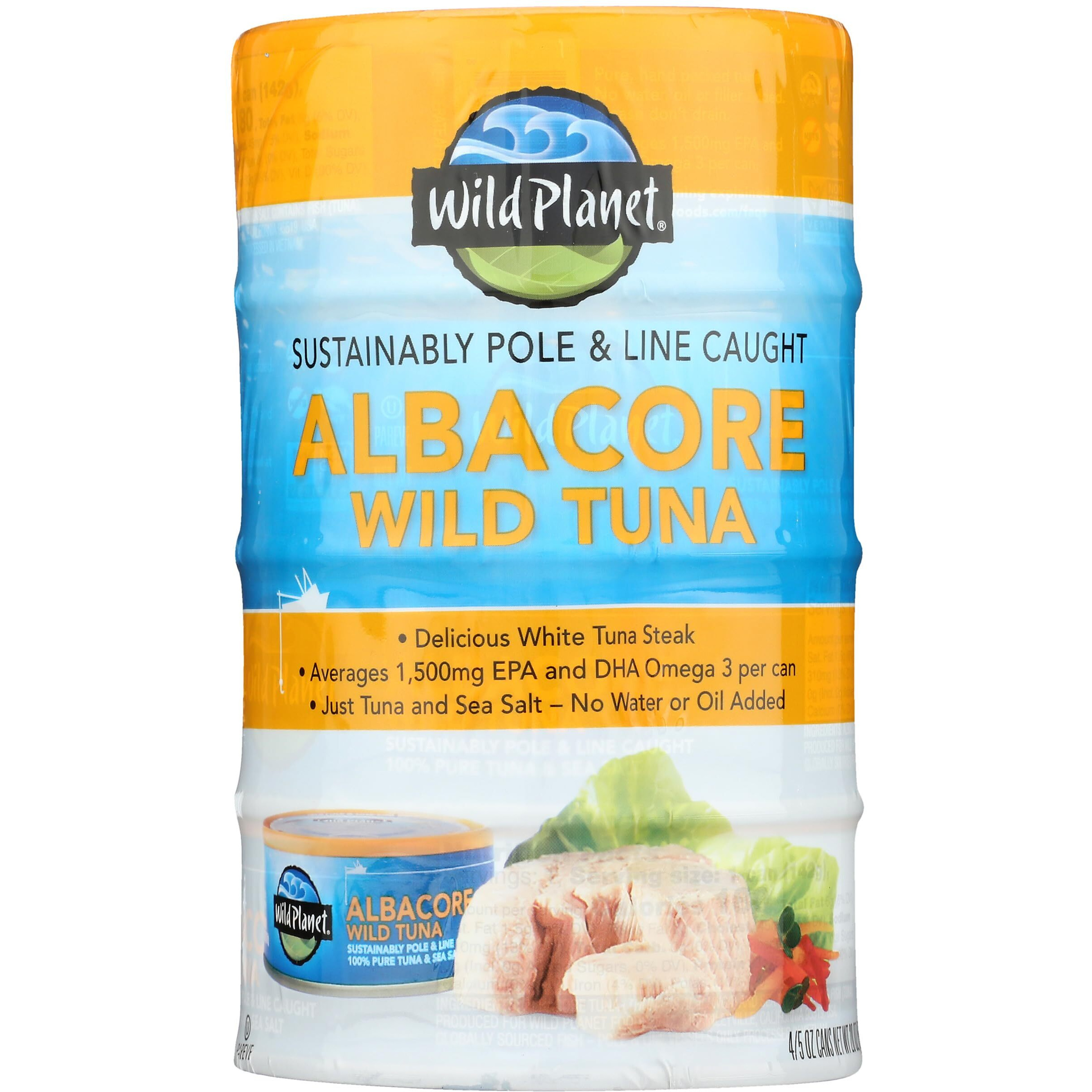 Wild Planet Wild Albacore Tuna Cans, 5 Ounce, 4 Pack
