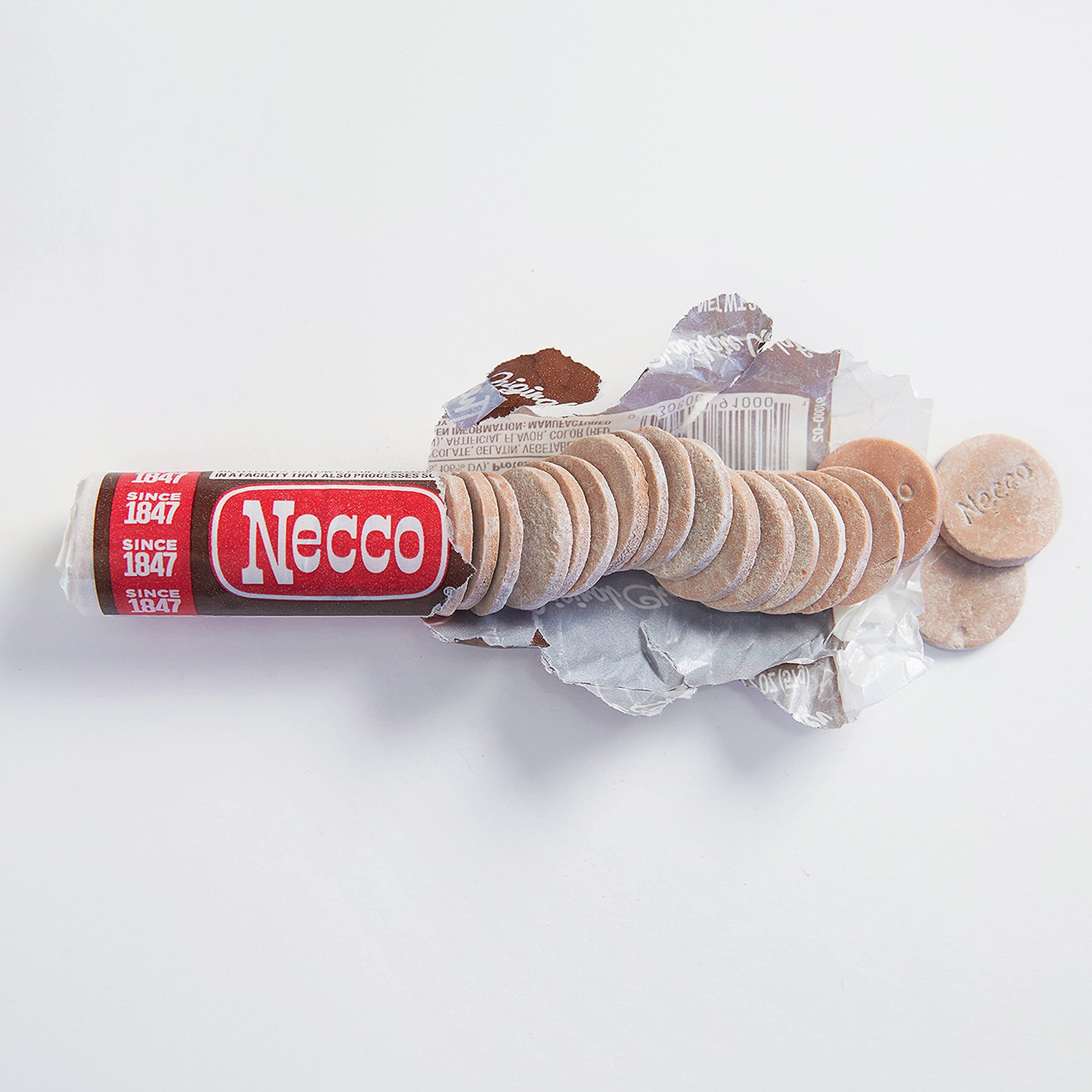 Necco Chocolate Wafers Pack Of 24 Rolls