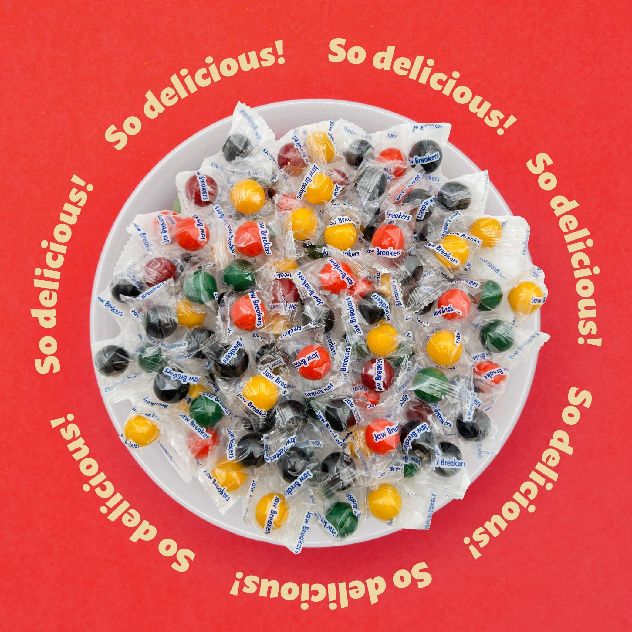 Jawbreakers Hard Candy, Assorted Fruit Flavors, Individually Wrapped, 24-Ounce Pack