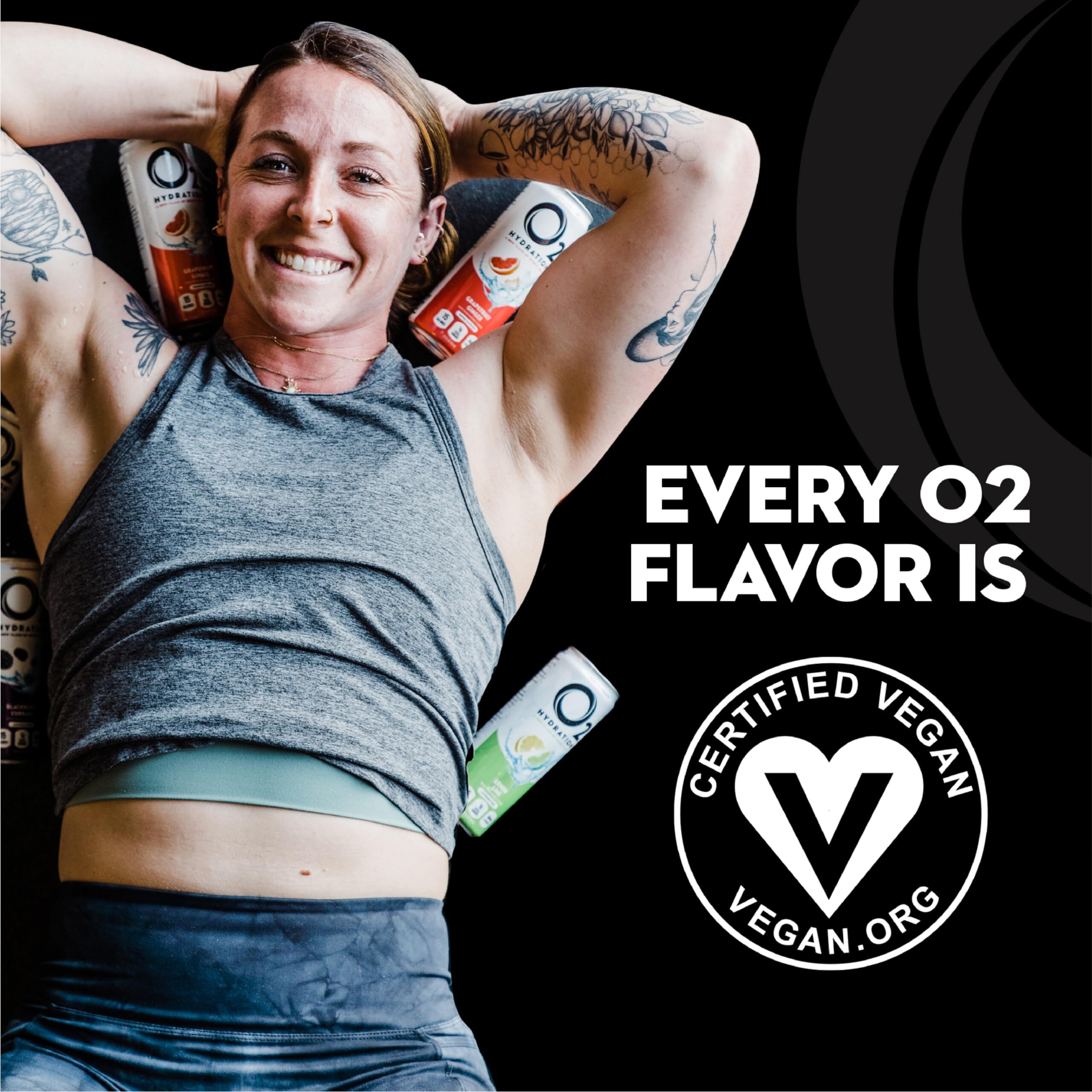 O2 Oxygenated Sports Recovery Drink | 120% More Electrolytes Than Standard Sports Drinks | Variety Pack | Non-Carbonated Electrolyte Drink | Post Workout Recovery Drink | 12 Oz Cans (12 Pack)