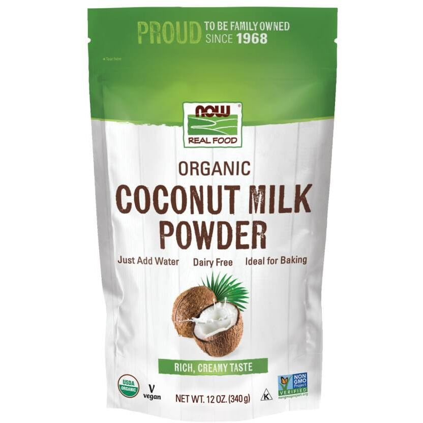 Now Foods, Organic Coconut Milk Powder, Dairy Free/ Vegan, Just Add Water, 12-Ounce