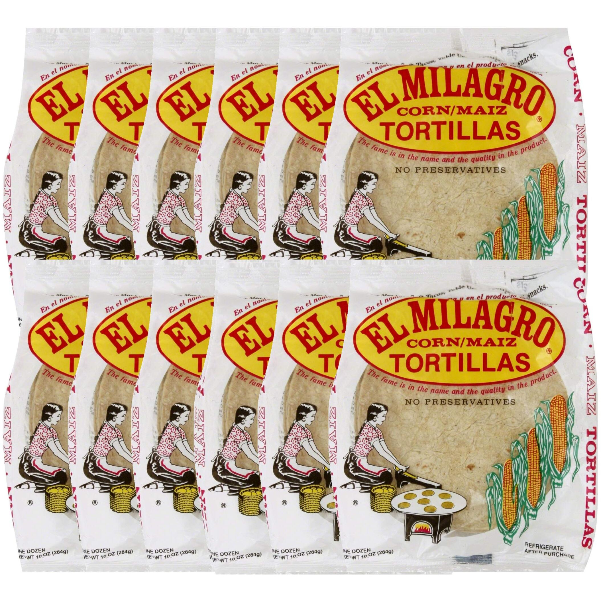 El Milagro Classic Corn Maiz Natural Soft Tortillas - 12 Pack