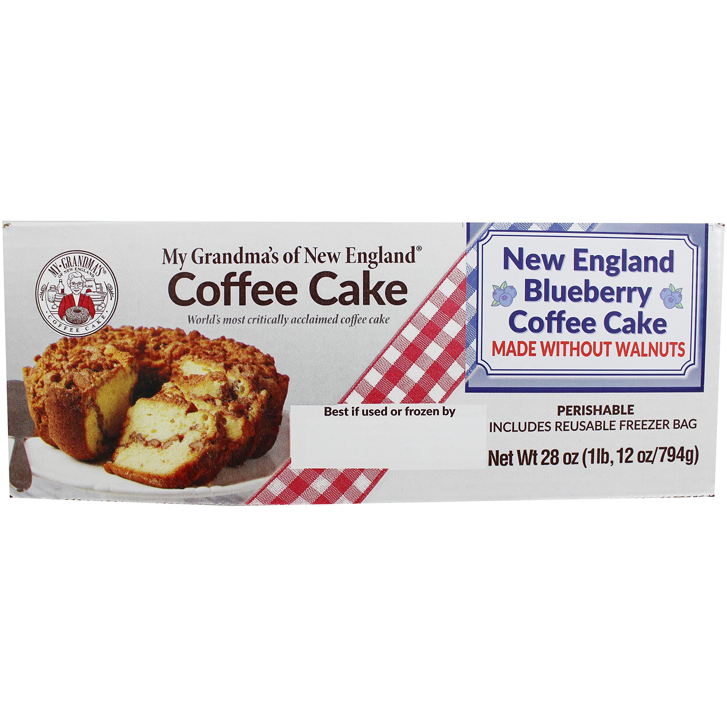 My Grandma's New England Blueberry Coffee Cake - Moist And Flavorful Coffee Cake - Maple Sweetened Cake For Special Occasions - 1.75 Pound (My Grandma's Blueberry Coffee Cake)