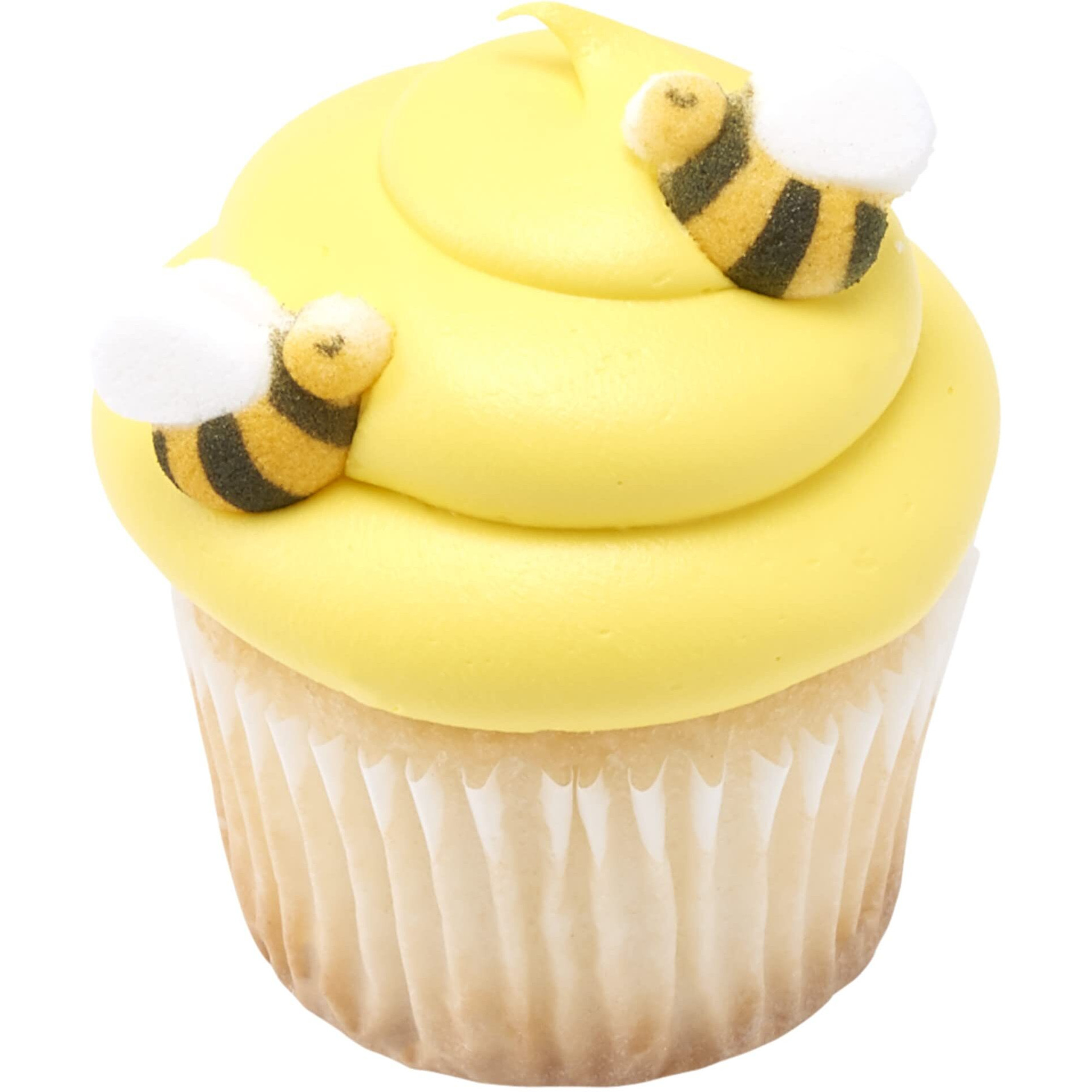 Lucks Dec-Ons Decorations Molded Sugar/Cup-Cake Topper, Bumble Bees Assortment, 1 Inch, 176 Count