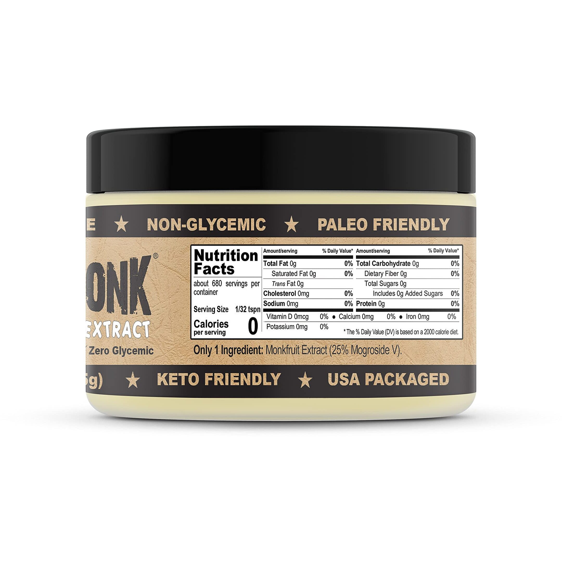 Smart Monk - 100% Monkfruit Extract, Non-Glycemic, Zero Calorie, Sugar-Free Monk Fruit Sweetener (3Oz / 85G)