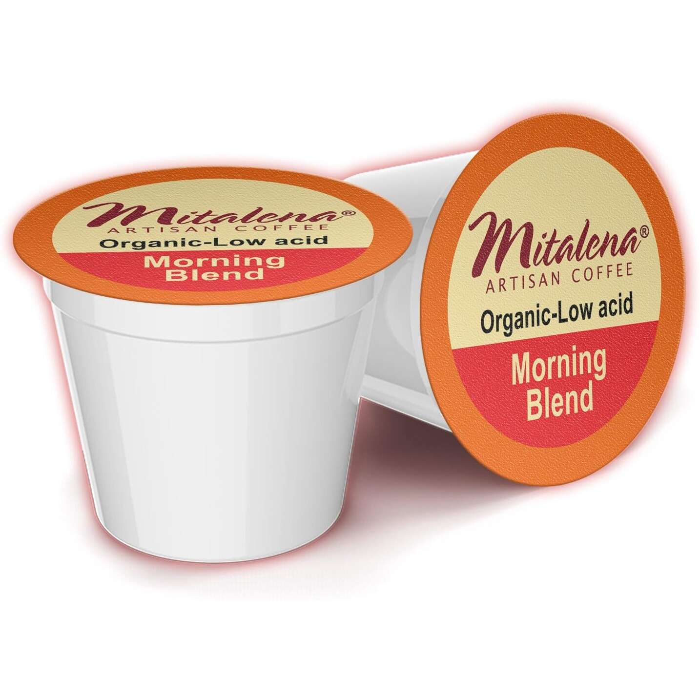 Mitalena Artisan Coffee Morning Blend, Low Acid, Medium Roast, Organic Coffee Pods For Keurig K-Cup Coffee Maker - 72 K Cups - 100% Arabica Gourmet Coffee - Perfect Coffee For Sensitive Stomach
