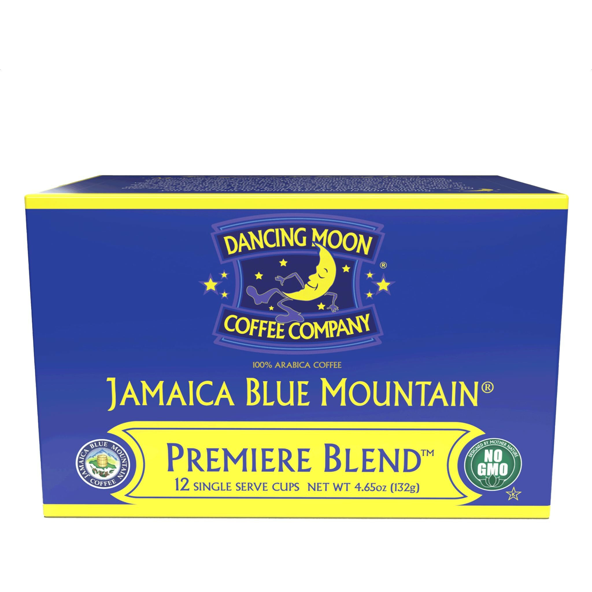 Dancing Moon Coffee - Jamaica Blue Mountain Premiere Blend - Medium Roast - Single Serve Pods