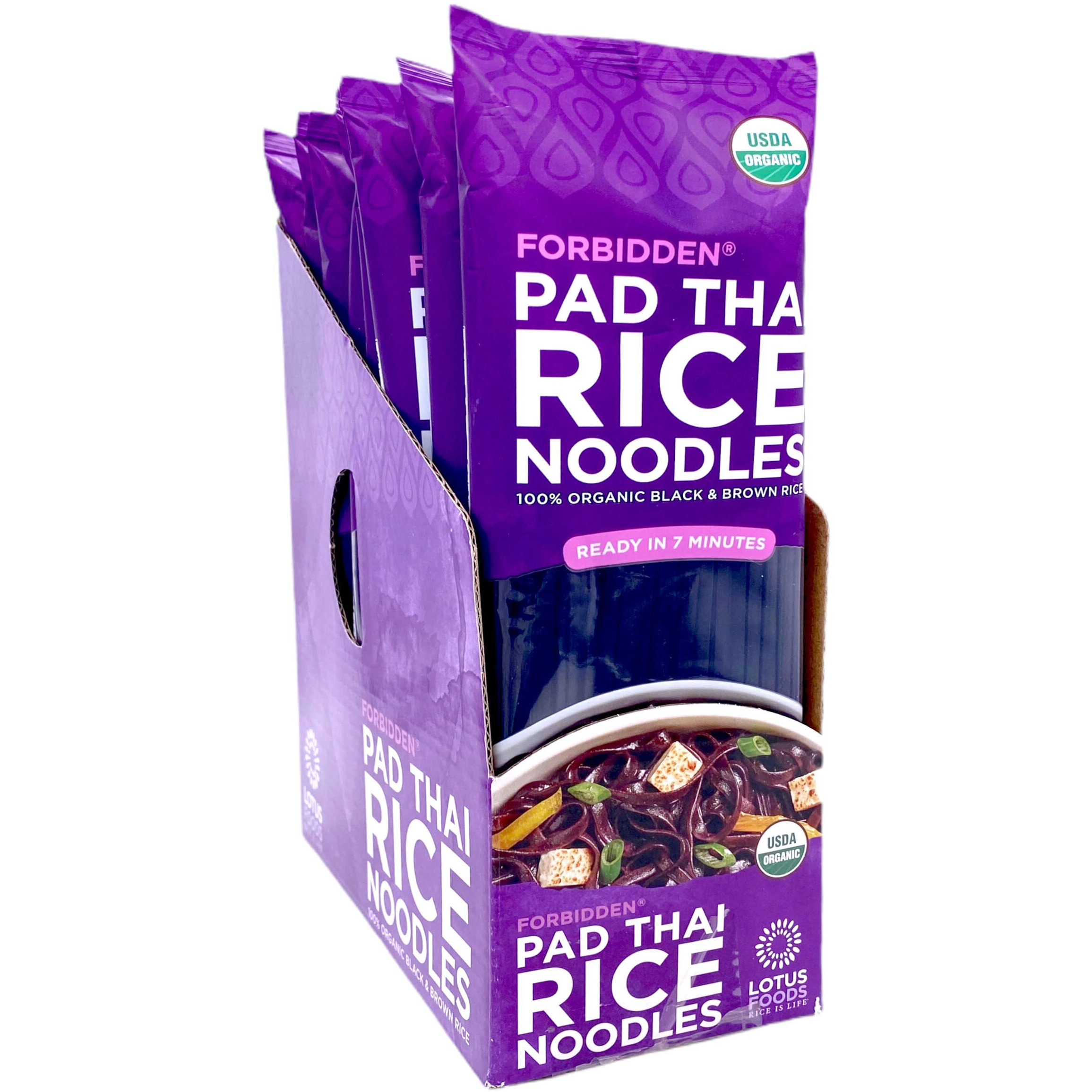 Lotus Foods Gourmet Organic Forbidden Rice Pad Thai Noodles, 8 Oz, 8 Count