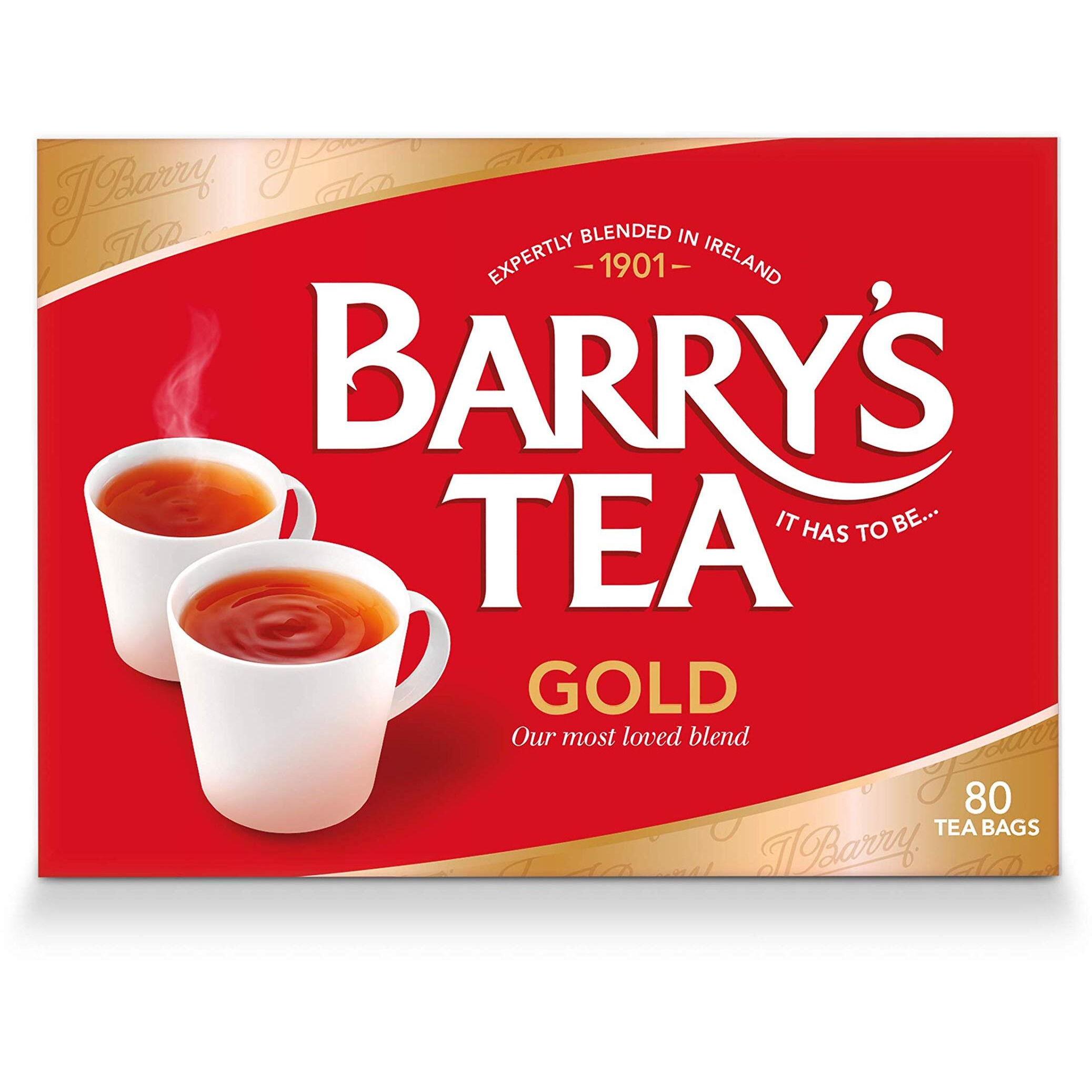 Barry's Tea Gold Blend 80 Teabags (6 Pack), Fresh From Barry's Tea In Ireland