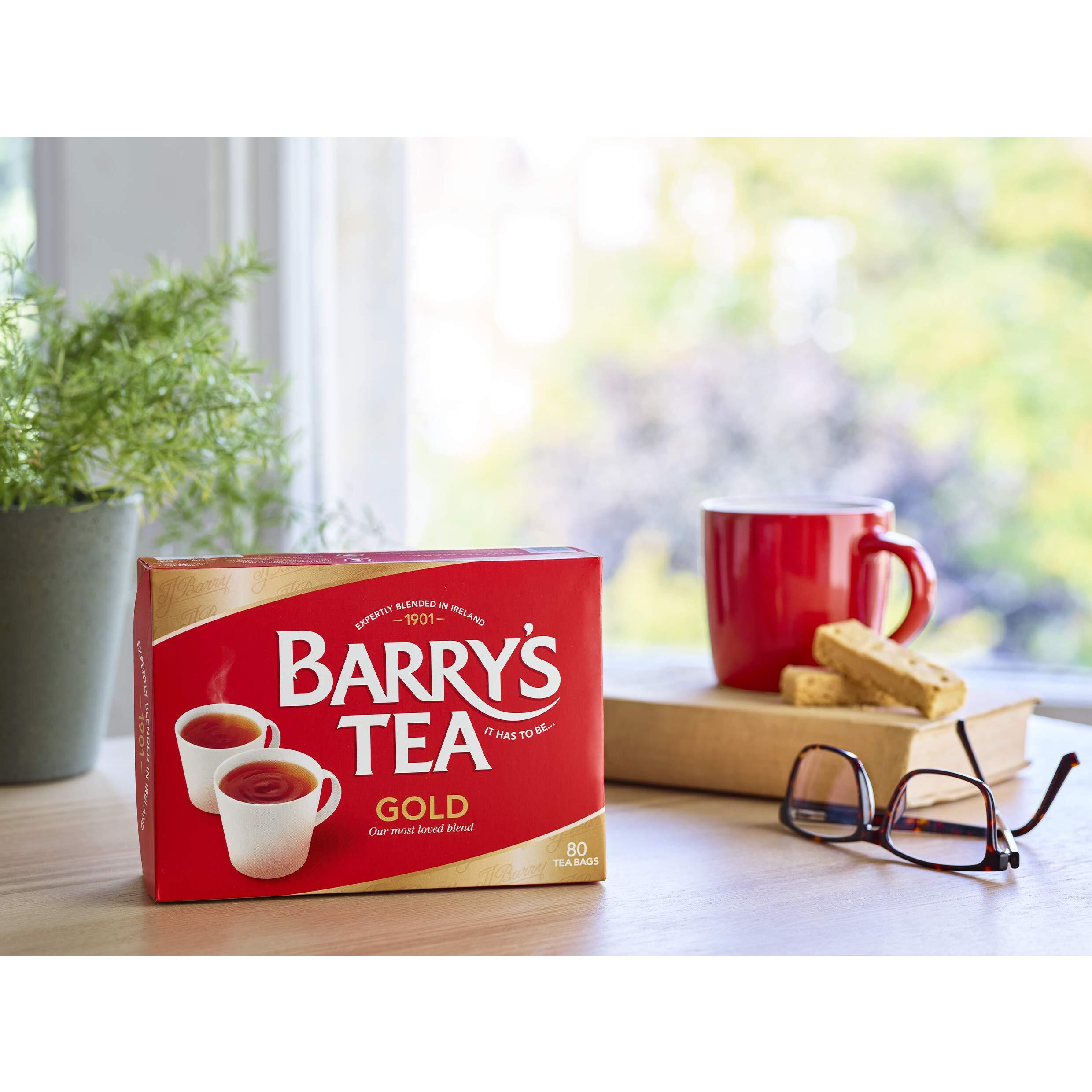 Barry's Tea Gold Blend 80 Teabags (6 Pack), Fresh From Barry's Tea In Ireland