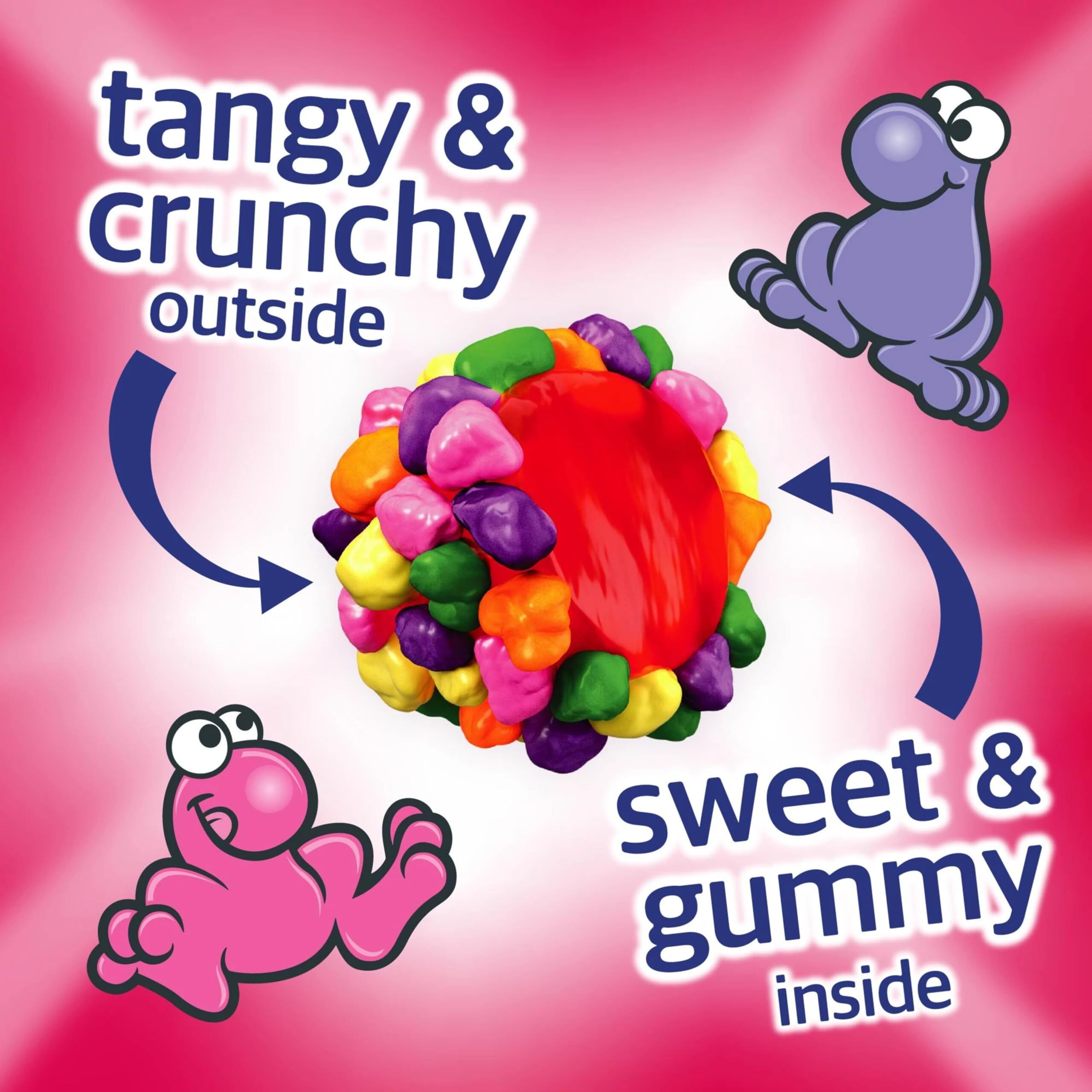 Nerds Gummy Clusters, Candy Treat Packs, Rainbow, Crunchy And Gummy, Halloween Candy Variety Pack Trick-Or-Treat Assortment, 30 Oz (60 Ct)