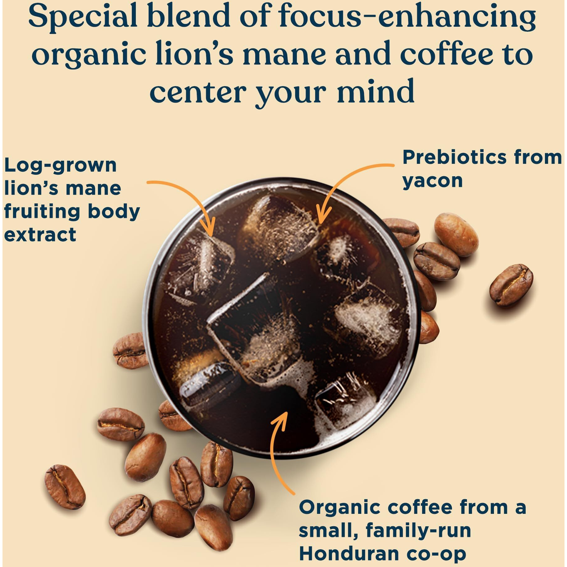 Four Sigmatic Organic Cold Brew Coffee Grounds | Dark Roast, Fair Trade Coarse Grounds With Lion's Mane And Chaga | Cold Brew Mushroom Coffee For Crash-Free Focus | 12 Oz Bag