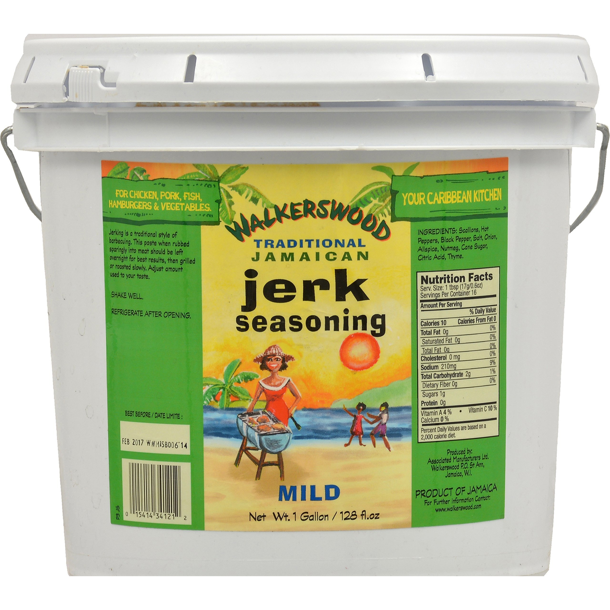 Walkerswood Traditional Jamaican Jerk Seasoning, Mild, 128 Fl Oz