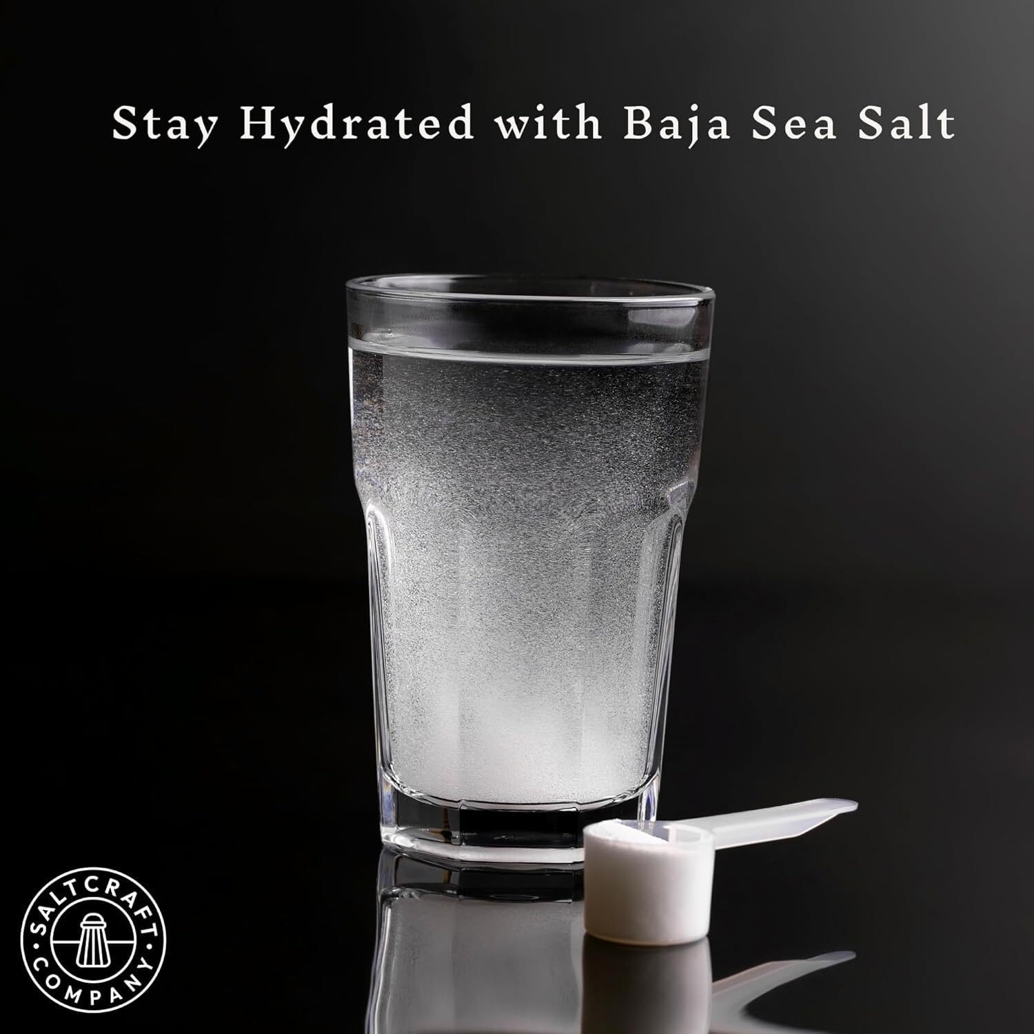 Saltcraft Company - Baja Sea Salt, Natural Grain Crystals, Low Sodium 30%, Kosher Certified & Mineral Salt, No Additives - 16 Ounce