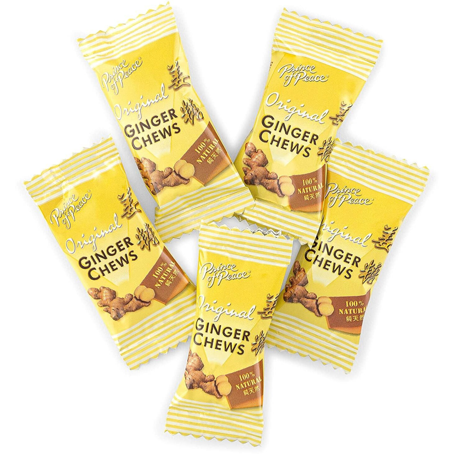 Prince Of Peace Ginger Chews Original, 1 Lb. Candied Ginger, Natural Ginger Chews Candy, Candy Pack, Selected By Spicebro Online Market