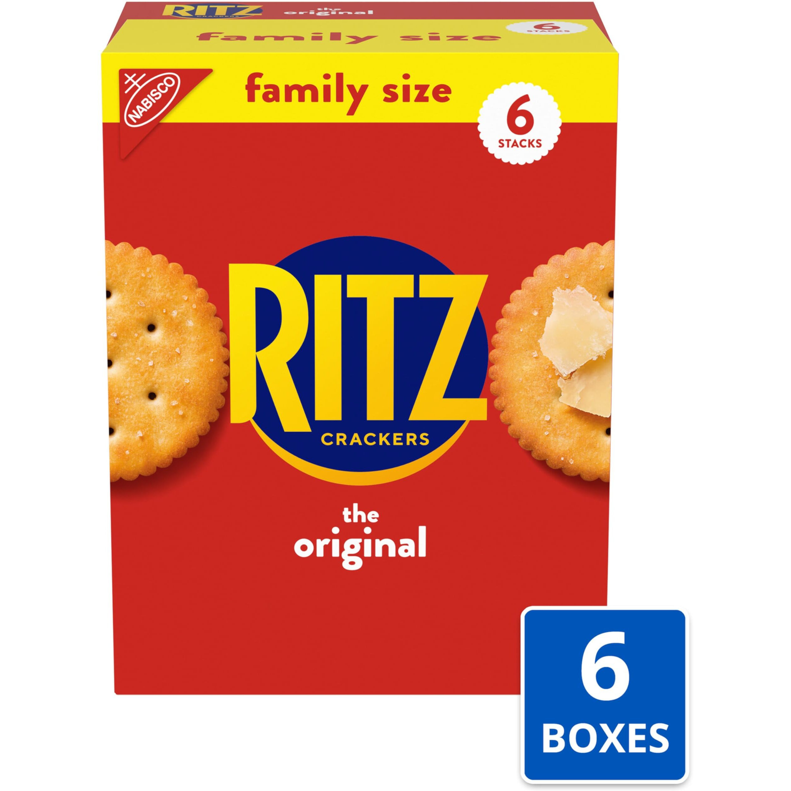 Ritz Original Crackers, Family Size, 6 - 20.5 Oz Boxes