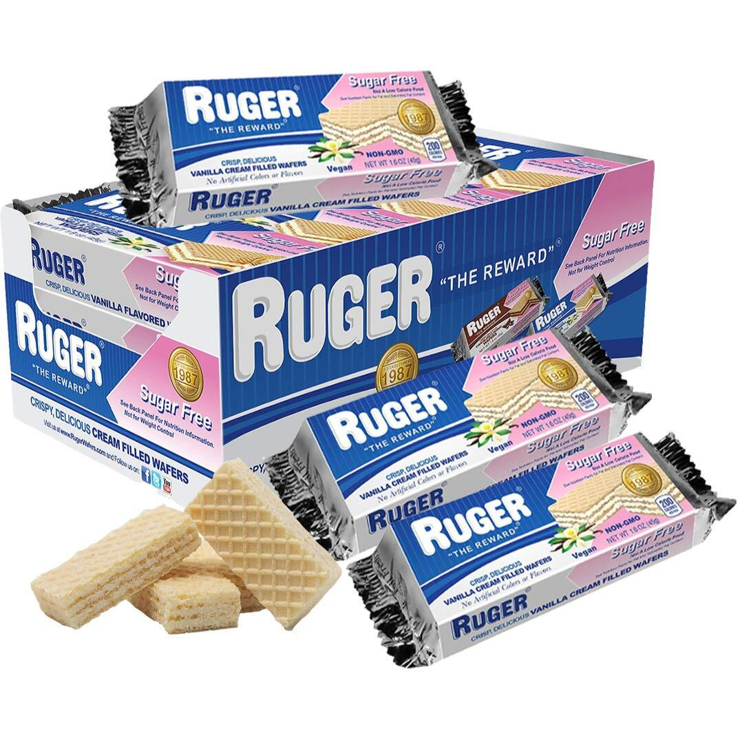Ruger Sugar Free Vanilla Wafers, 1.6 Oz (Pack Of 12)