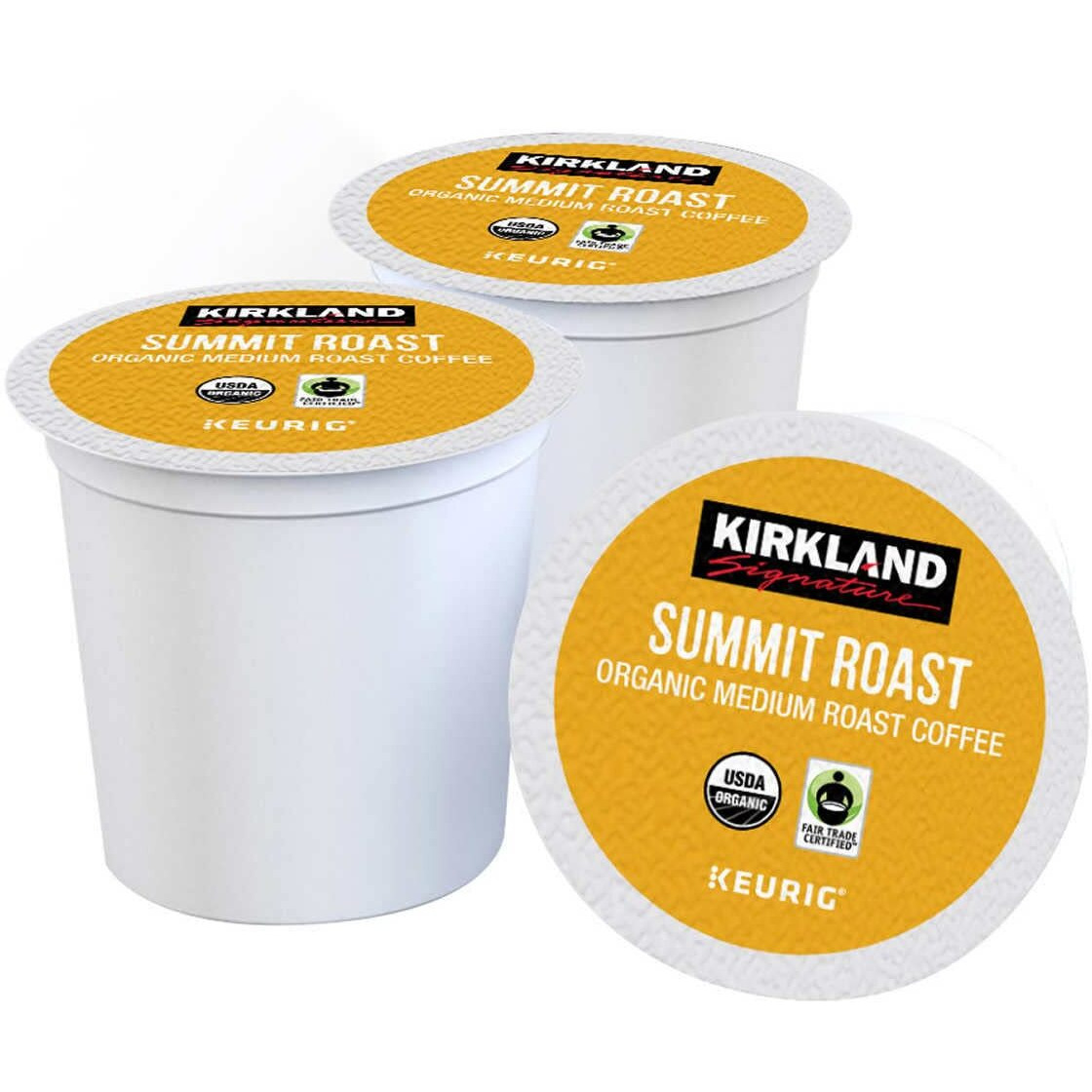 Kirkland Signature Summit Roast Organic Medium Roast Coffee Pods, 120 K-Cup Pods