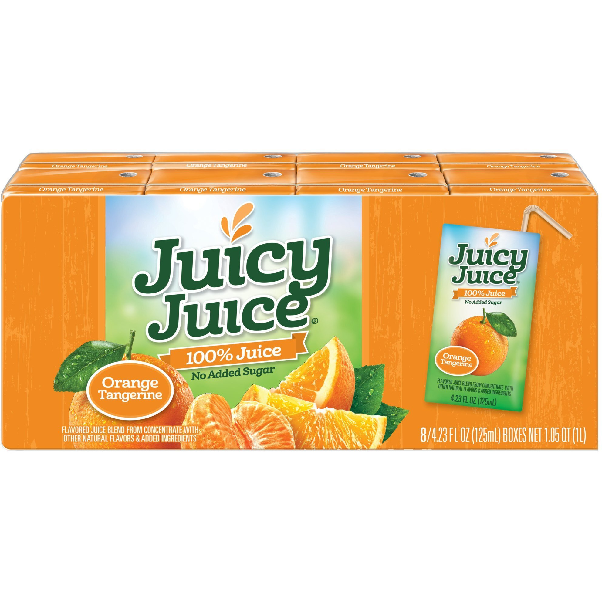 Juicy Juice Orange Tangerine, 4.23 Ounce Boxes, 8 Count (Pack Of 5)