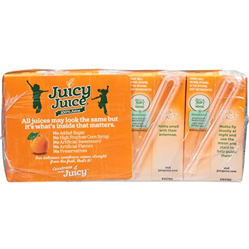 Juicy Juice Orange Tangerine, 4.23 Ounce Boxes, 8 Count (Pack Of 5)