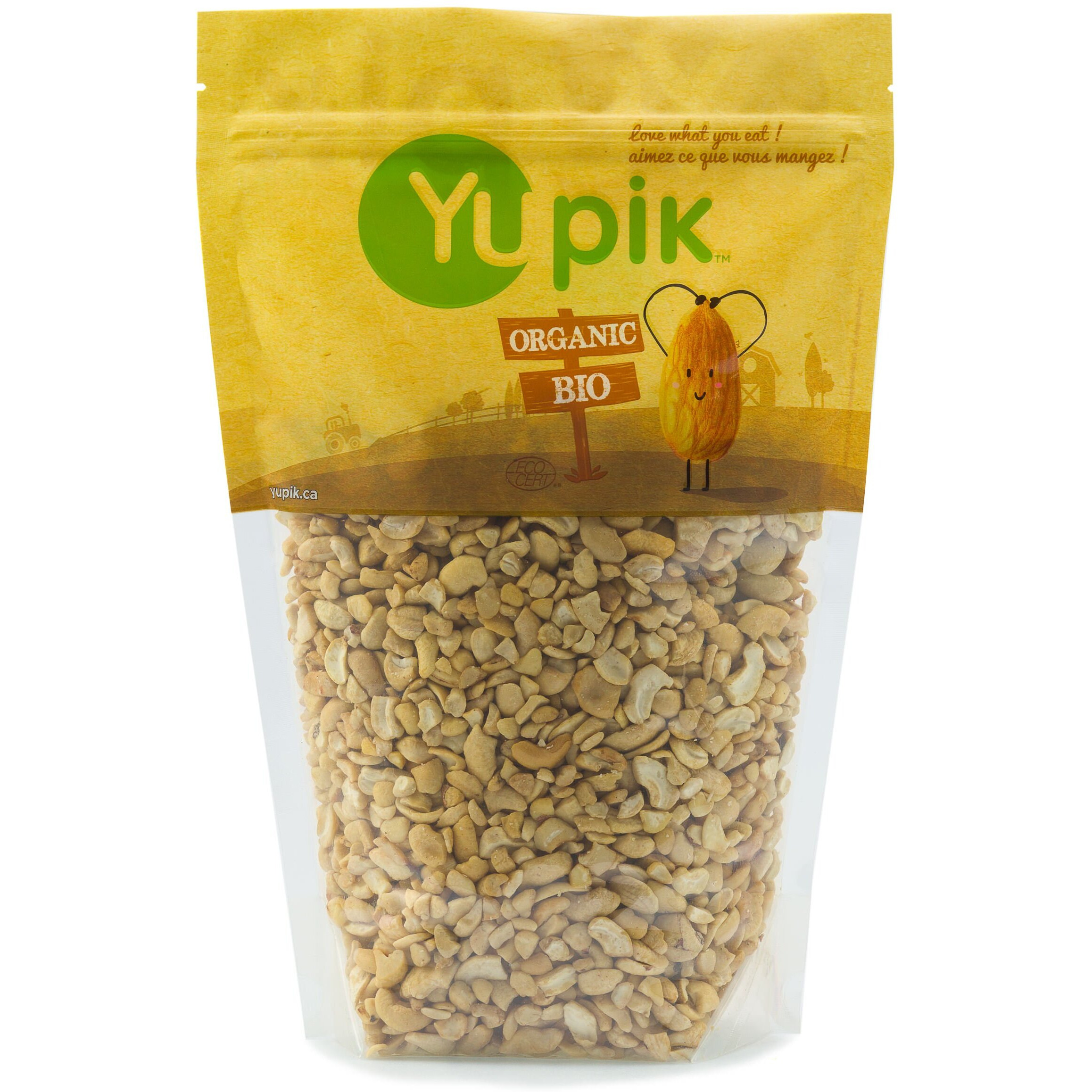 Yupik Organic Raw Cashew Pieces, 2.2 Lb, Gluten-Free, Kosher, Non-Gmo, Vegan, Chopped Nuts, Unsalted, Unroasted, Oil-Free, Crunchy Cashews, Nut Topping & Inclusion, Ideal For Baking & Cooking