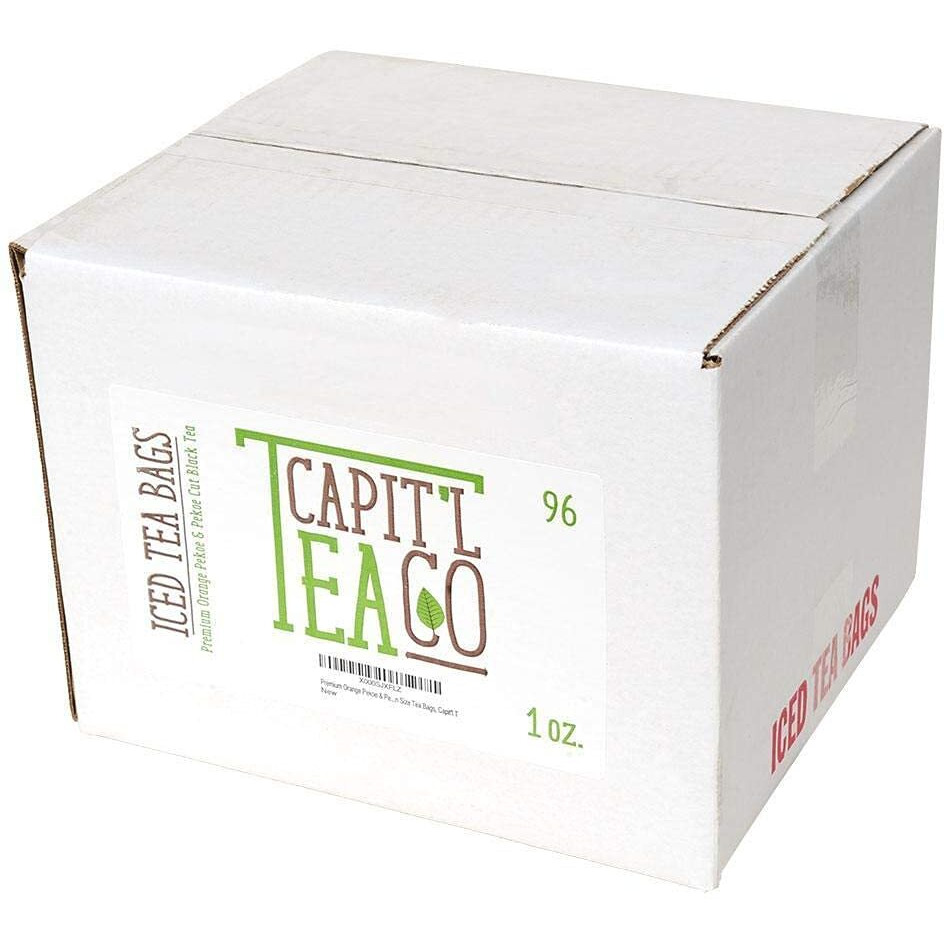 Premium Orange Pekoe & Pekoe Cut Black Tea, Gallon Size Tea Bags, Capit'L T (96 Count)
