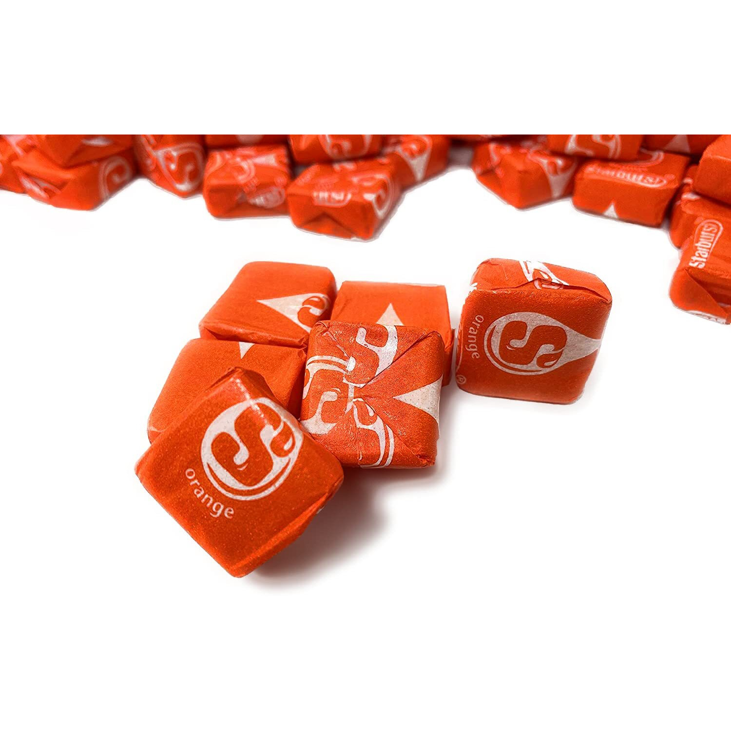 Holiday Special Starburst Orange Chewy Candy - 1.5 Lbs - All Orange Starburst Fruit Chews - Single Flavor Soft Candy Assortment Sharing Size Bulk Family Pack - Individually Wrapped, 24 Oz.