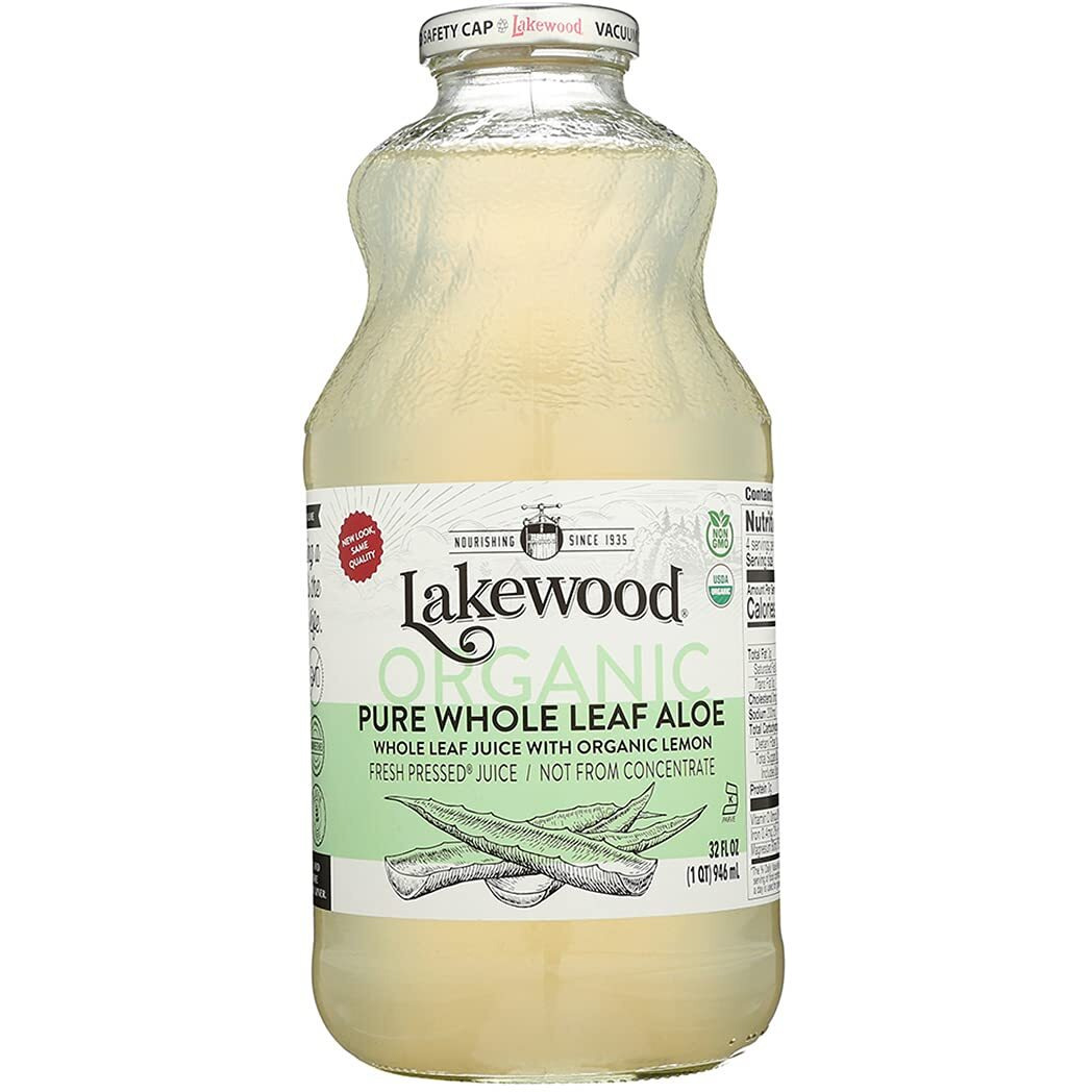 Lakewood Organic Pure Whole Leaf Aloe, 32 Ounce (Pack Of 6)