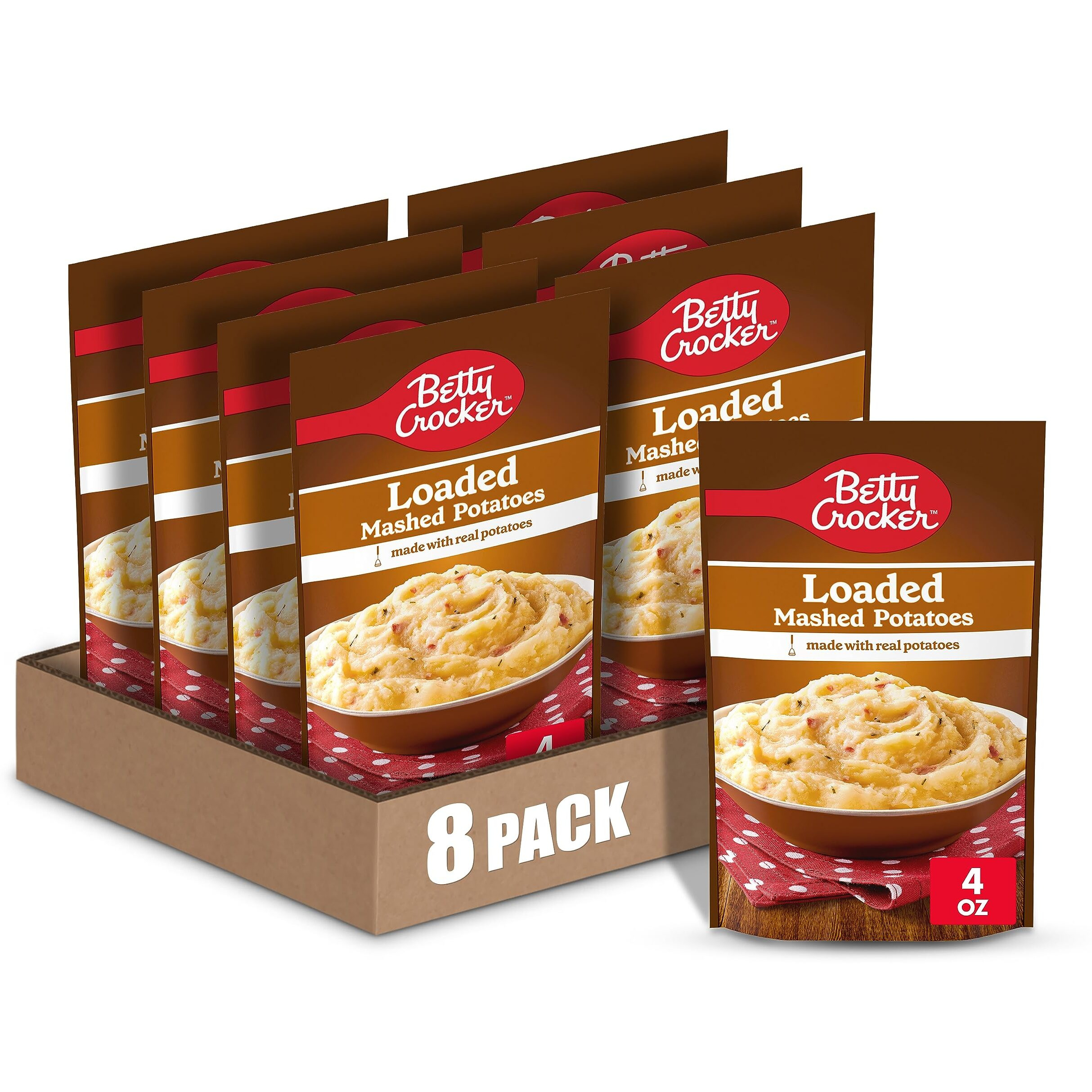 Betty Crocker Loaded Mashed Potatoes, 4 Ounces (Pack Of 8)